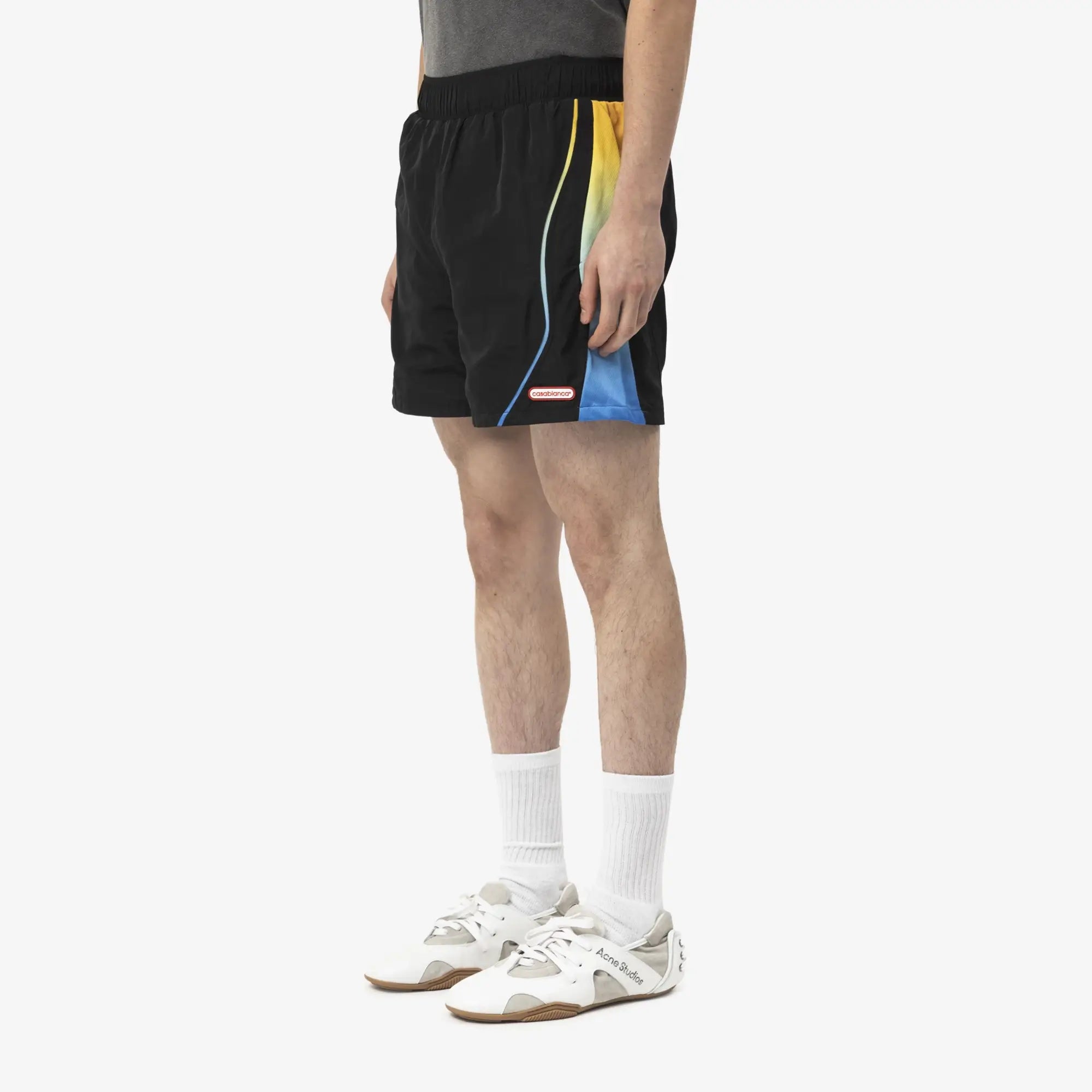 Casablanca Football Windbreaker Shorts Black - 3