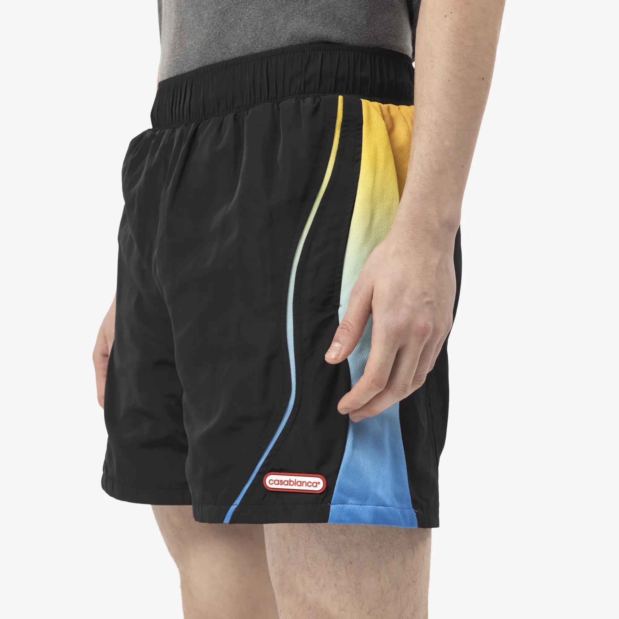 Casablanca Football Windbreaker Shorts Black - 5