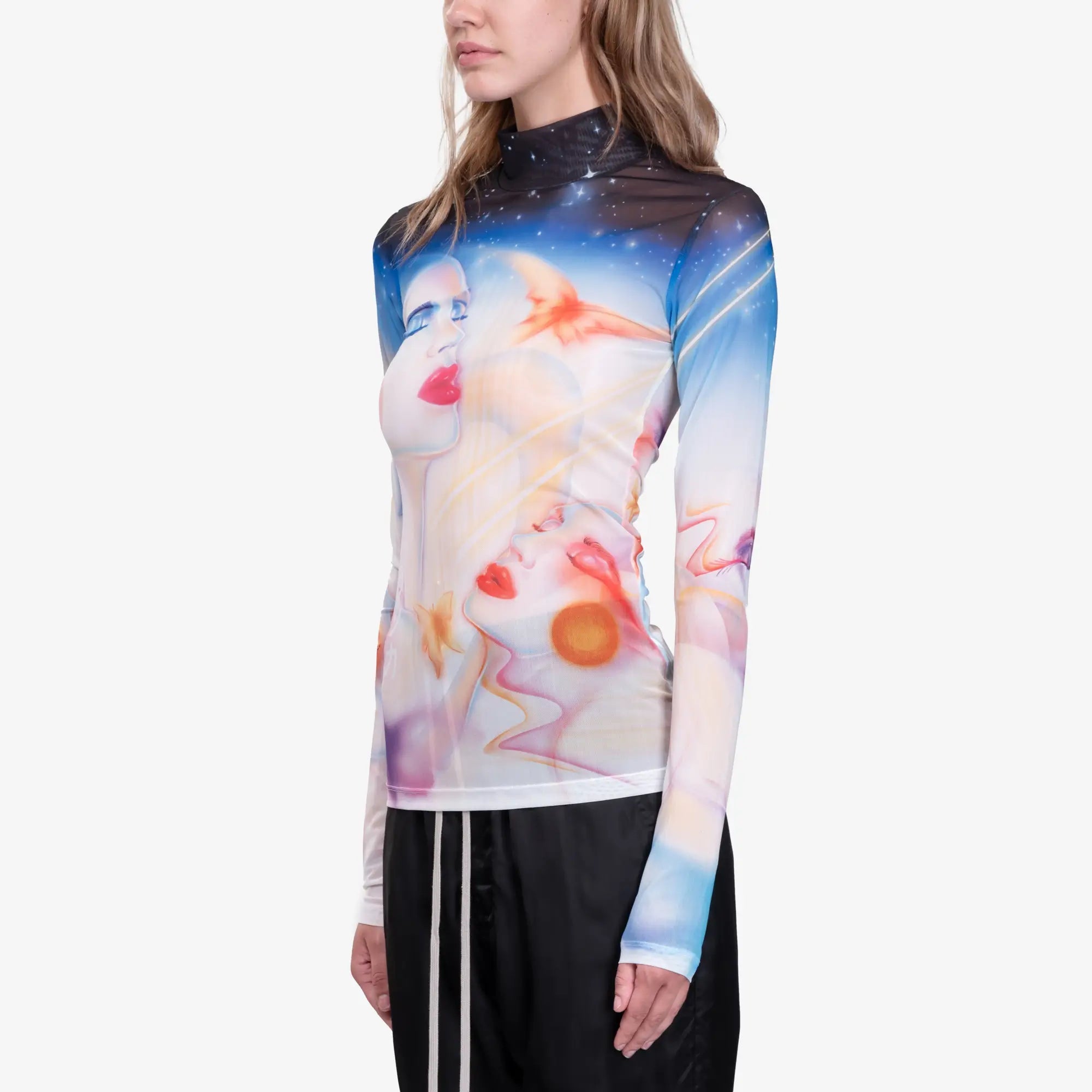 Photo of Casablanca Womens Galactic Connection Mesh Top - 3