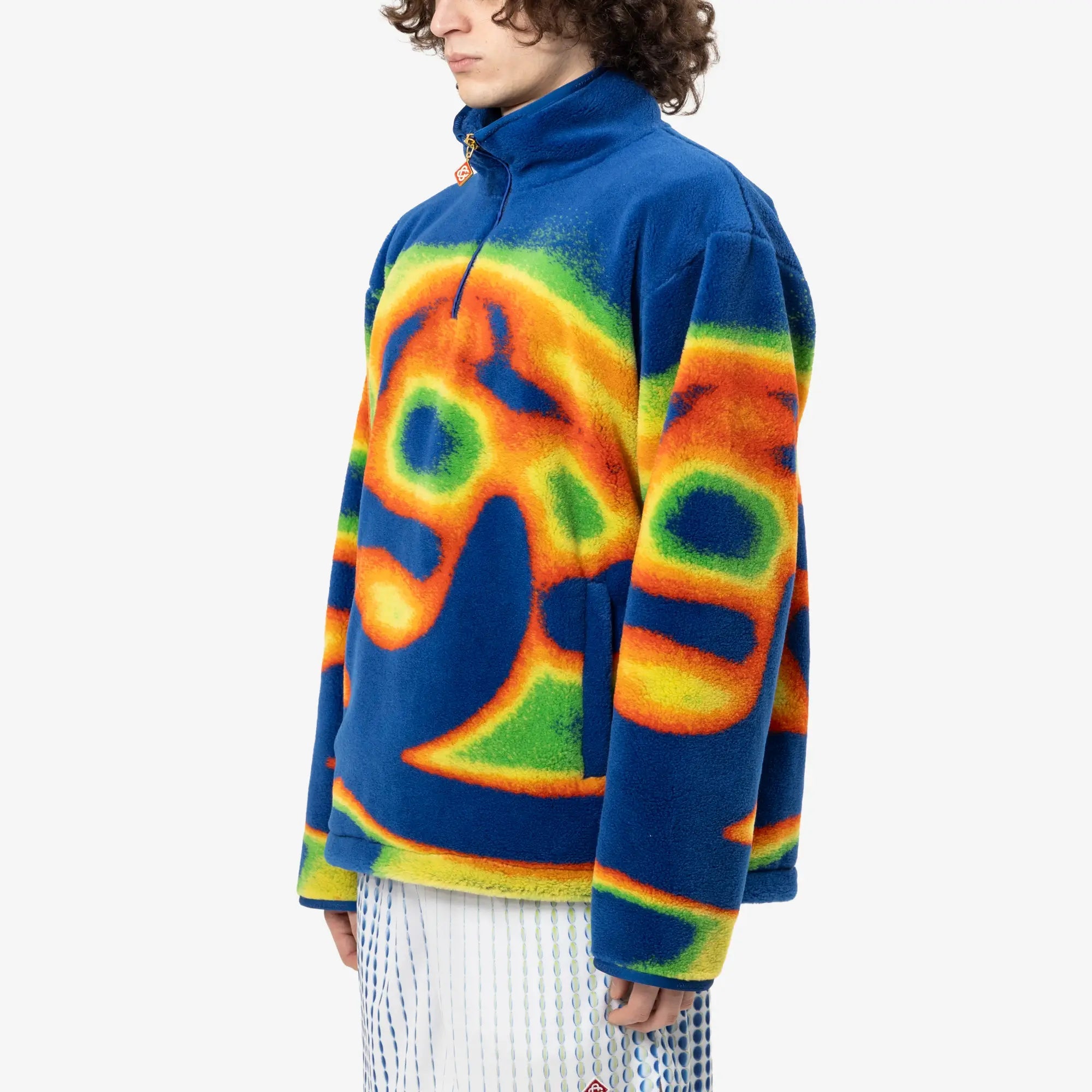 Casablanca Heat Map Quarter Zip Fleece Jacket Multi - 3