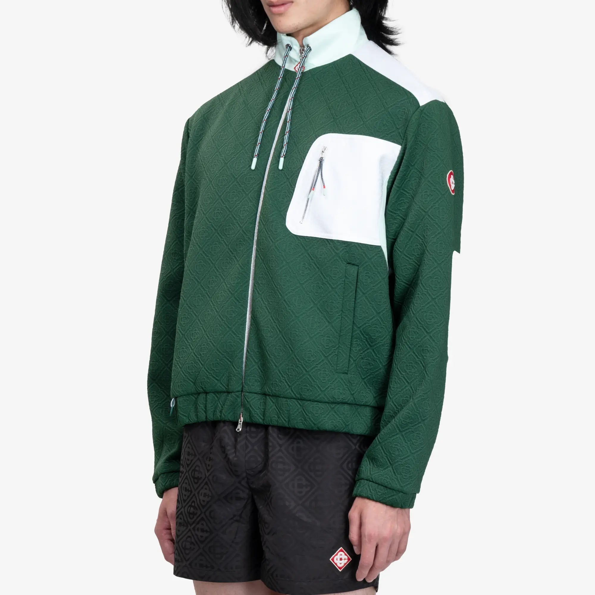 Casablanca Jacquard Nylon Jacket Green - 3