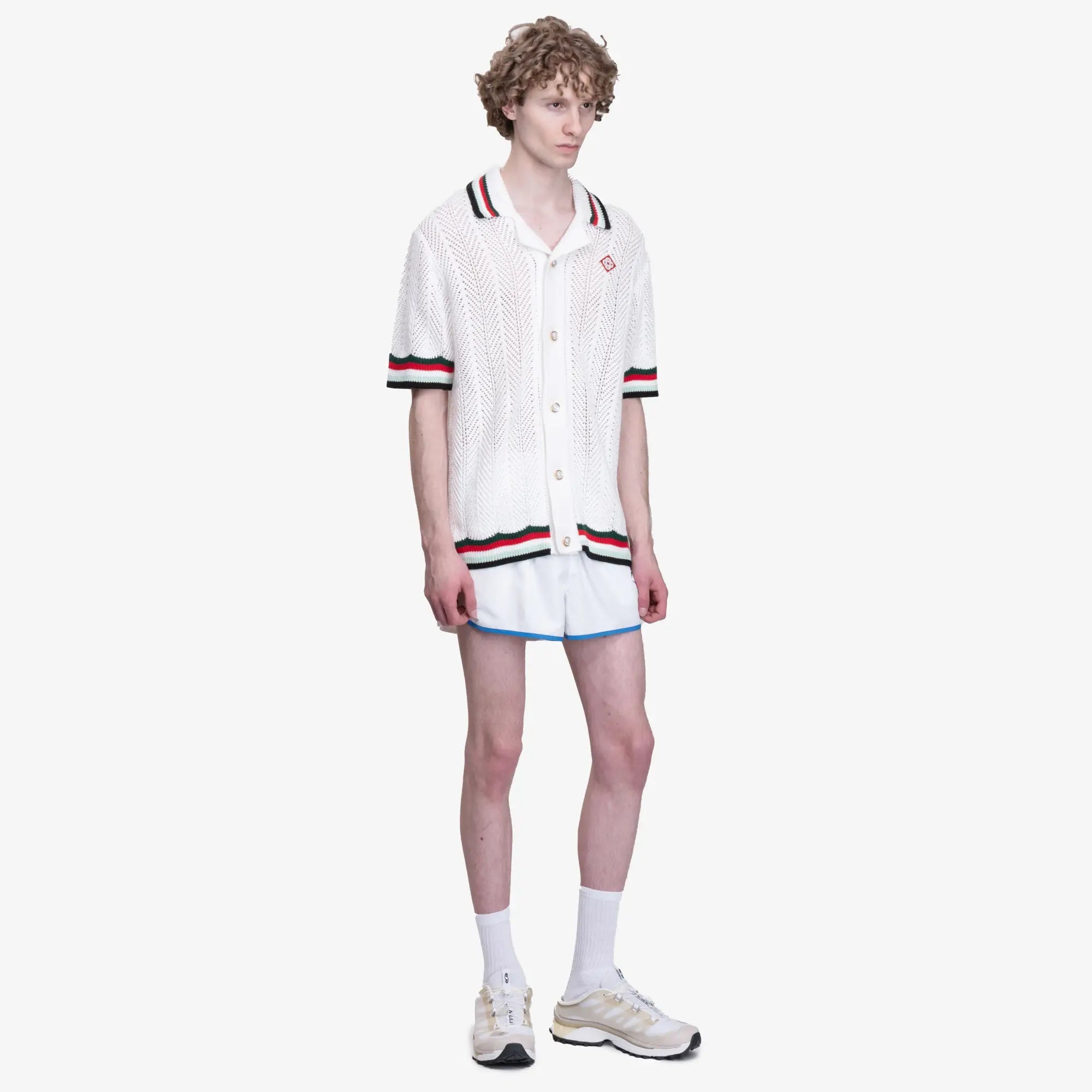 Casablanca Montage Ondulee Crochet Shirt White - 2