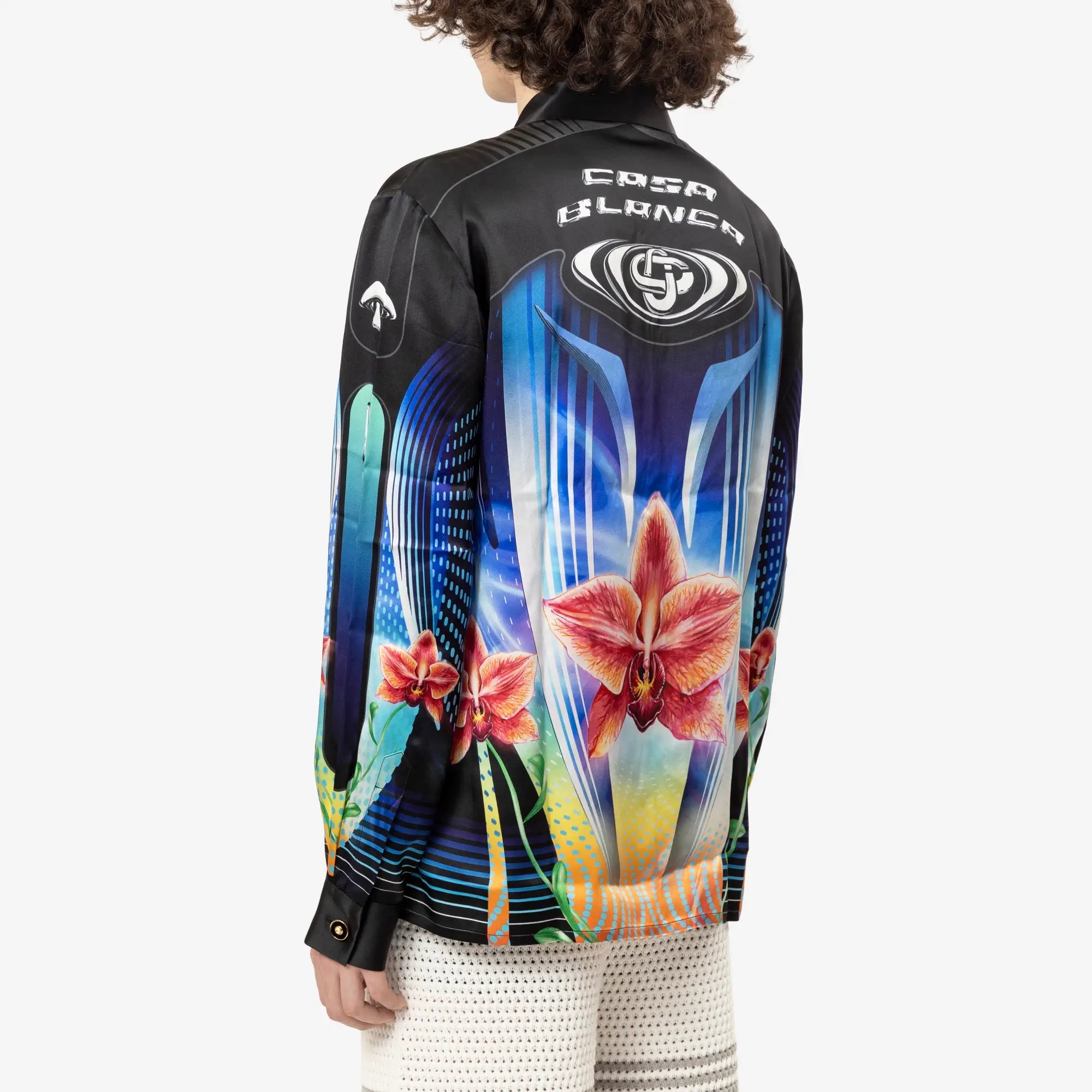 Casablanca Orchid Racer Cuban Collar LS Shirt Multi - 4