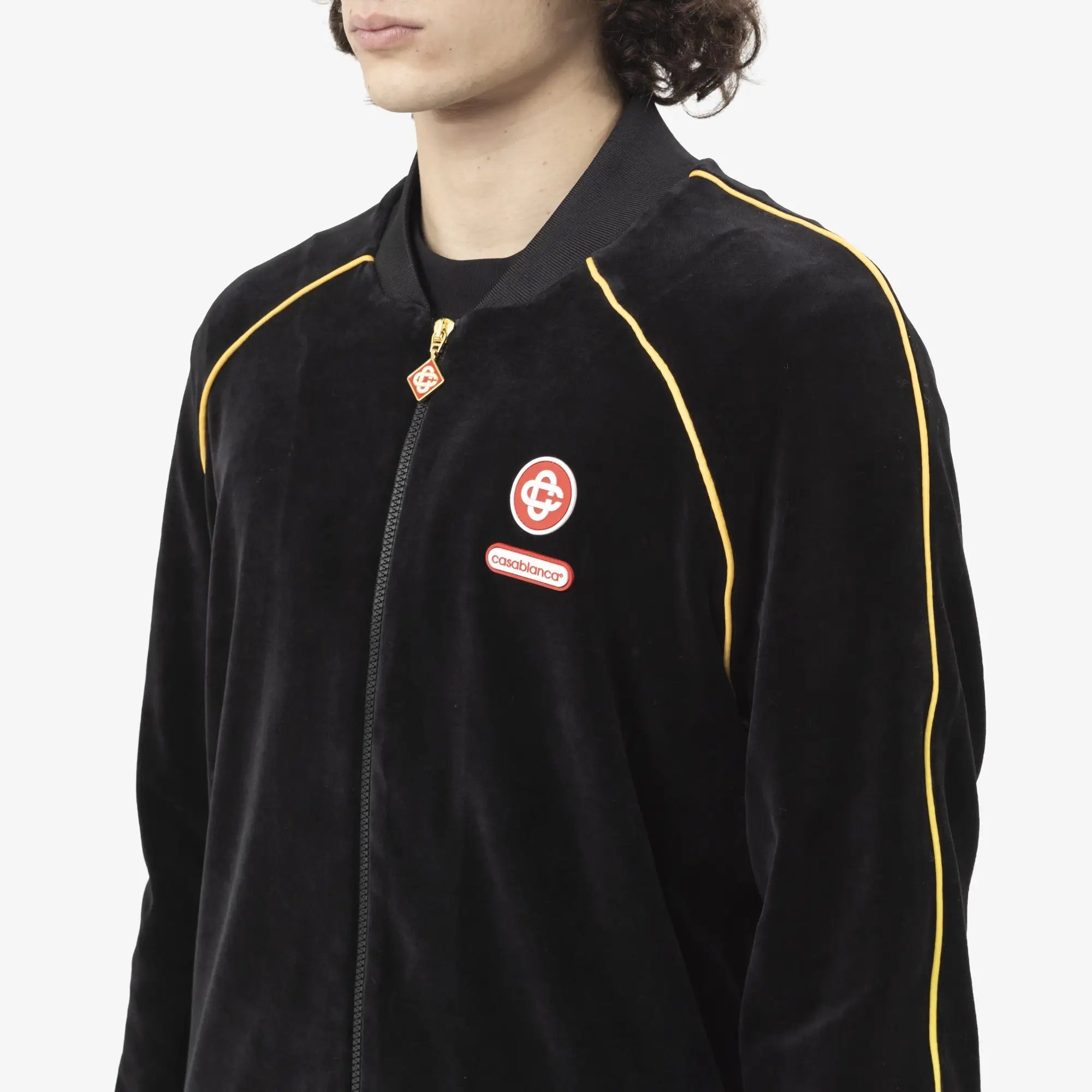 Casablanca Velour Track Jacket Black - 5