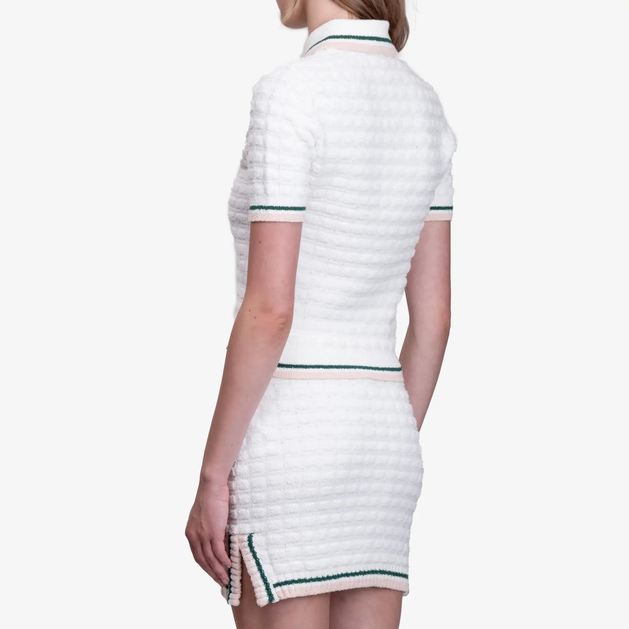 Casablanca Womens Boucle Polo White - 4