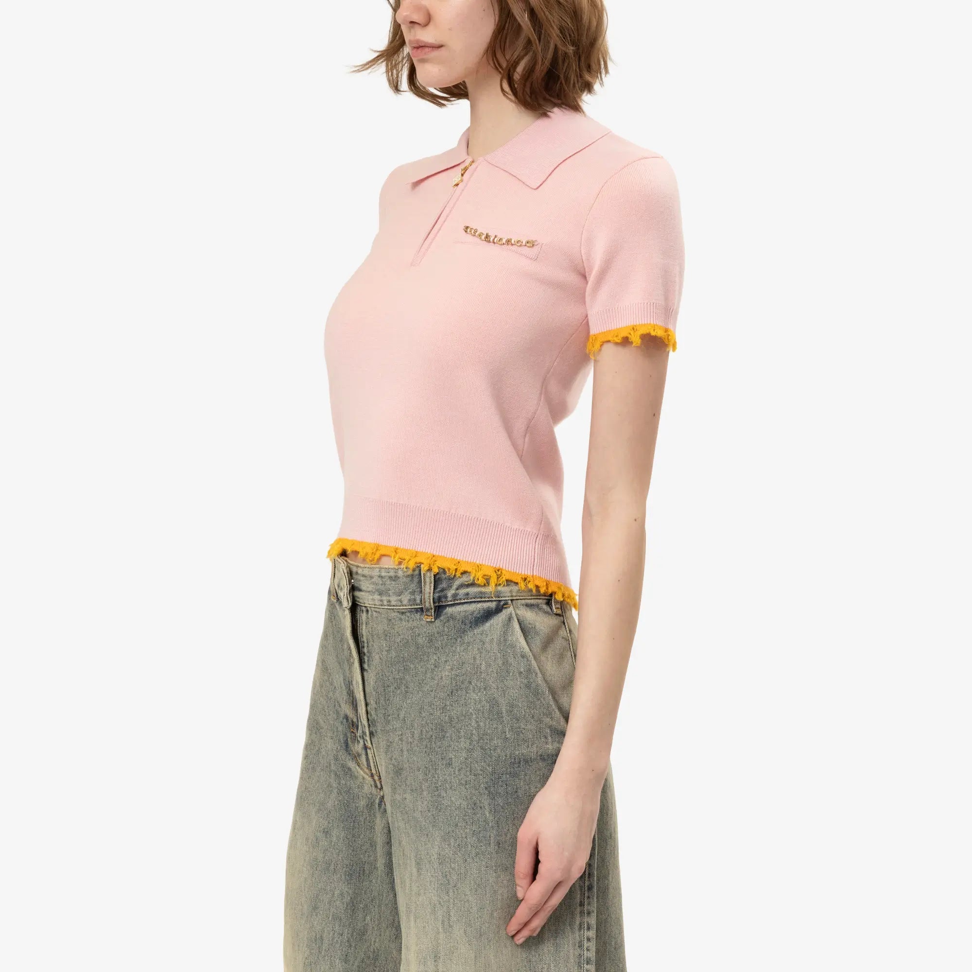 Casablanca Womens Double Face Polo Pink - 3