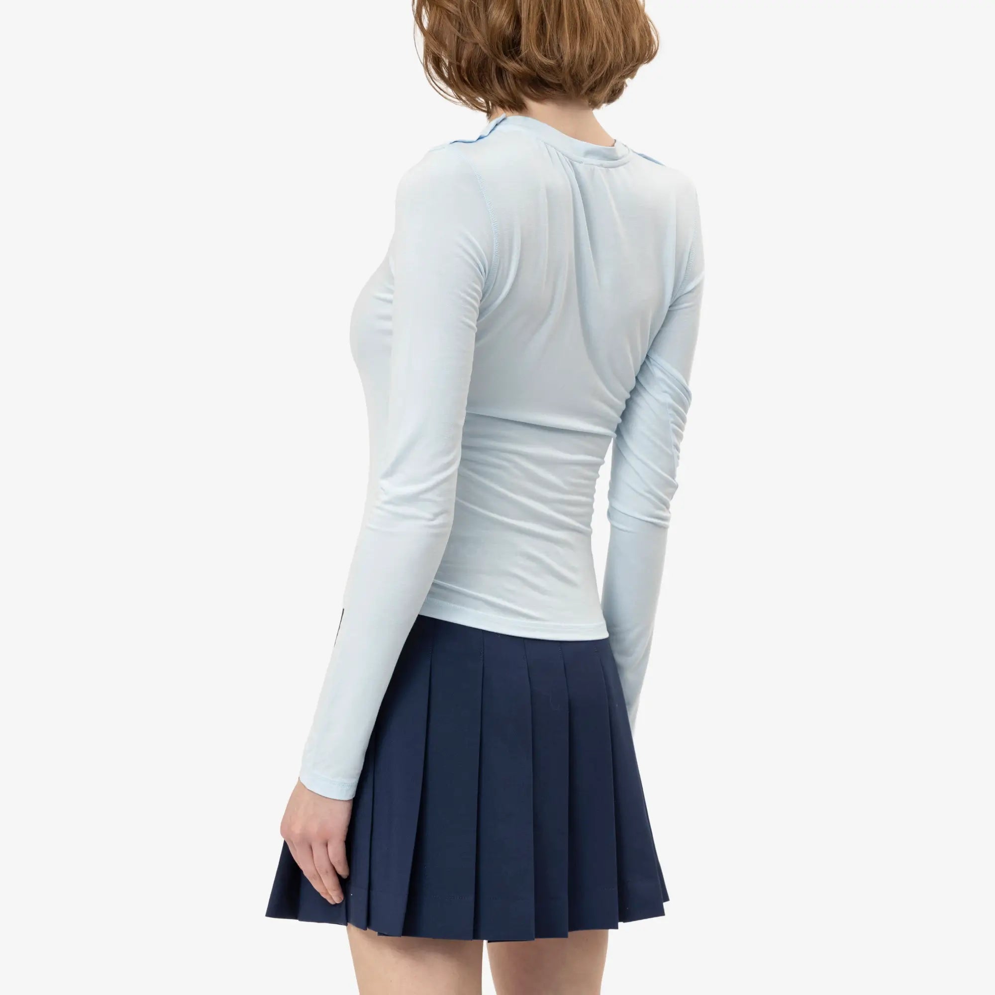 Casablanca Womens Lightweight LS T-Shirt Pale Blue - 4