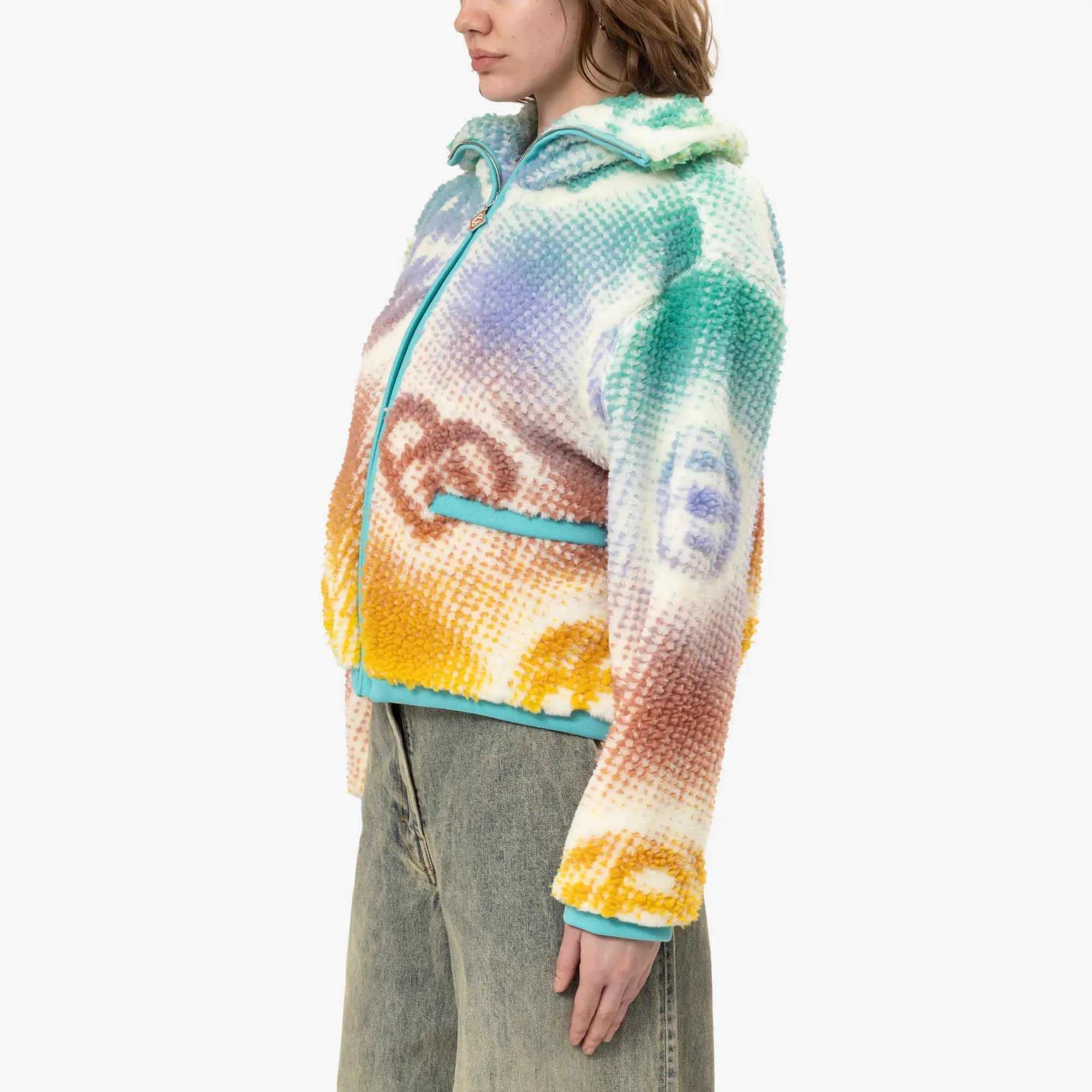 Casablanca Womens Monogram Fleece Jacket Multi - 3