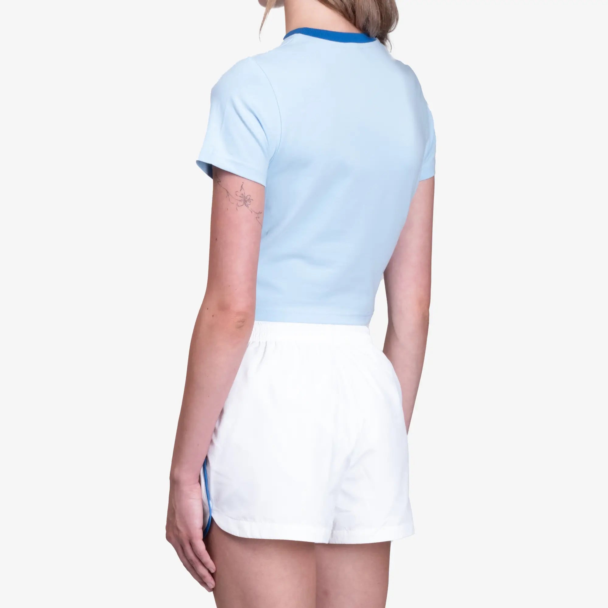 Casablanca Womens Montagne Patch Baby T-Shirt Blue - 4