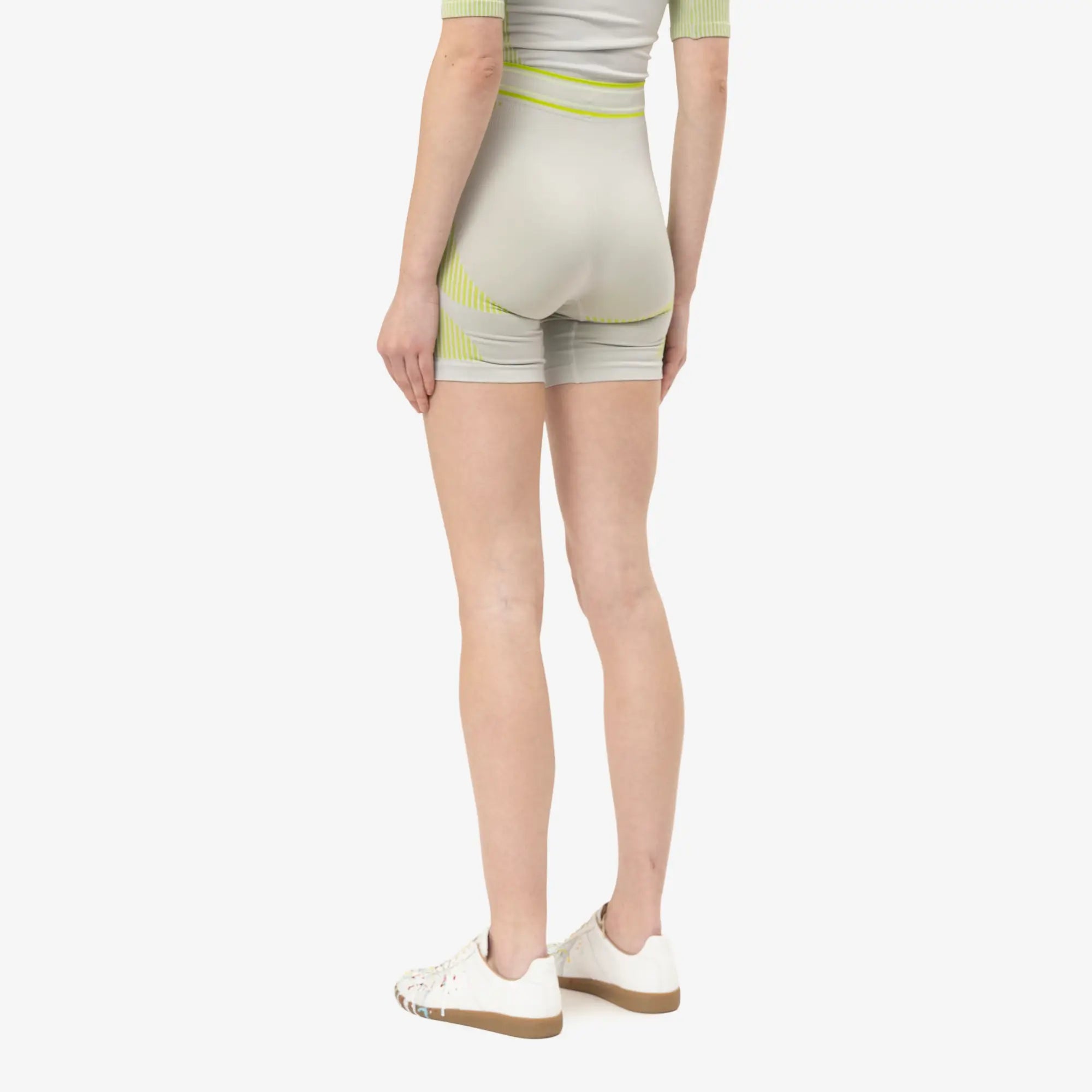 Casablanca Womens Seamless Shorts Grey/Lime - 4