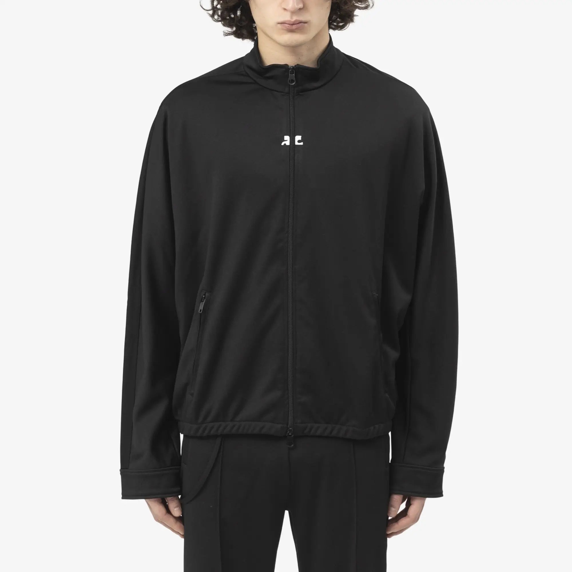 Courreges Interlock Tracksuit Jacket Black - 1