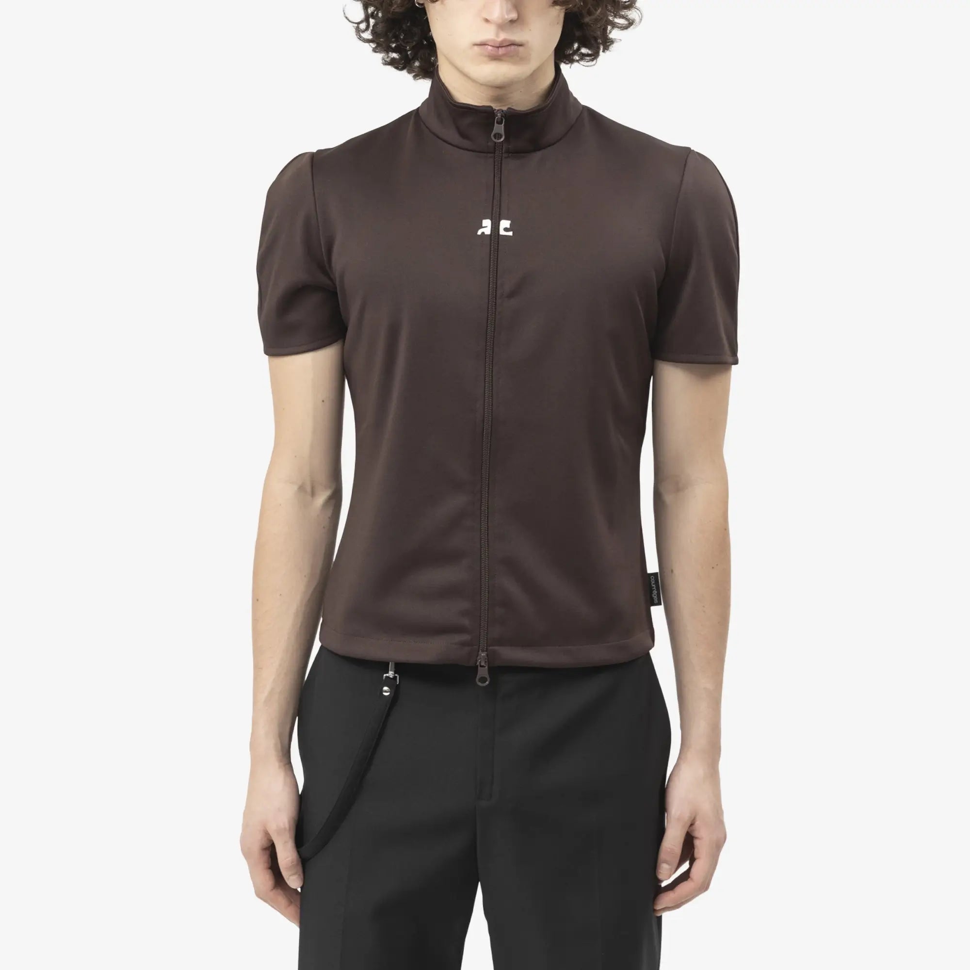 Courreges Interlock Tracksuit Top Chocolate - 1
