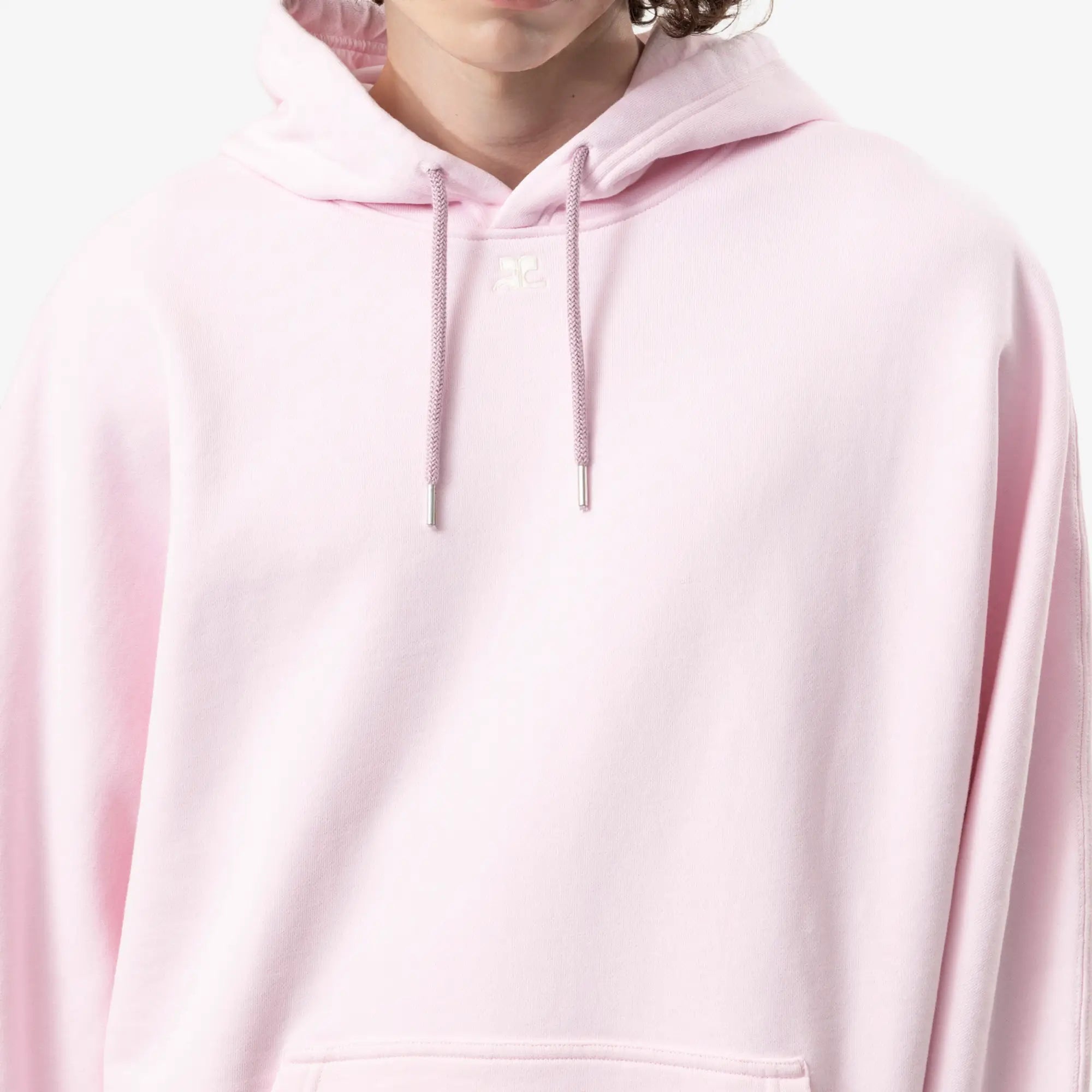 Courreges Oversized Hoody Light Pink - 5