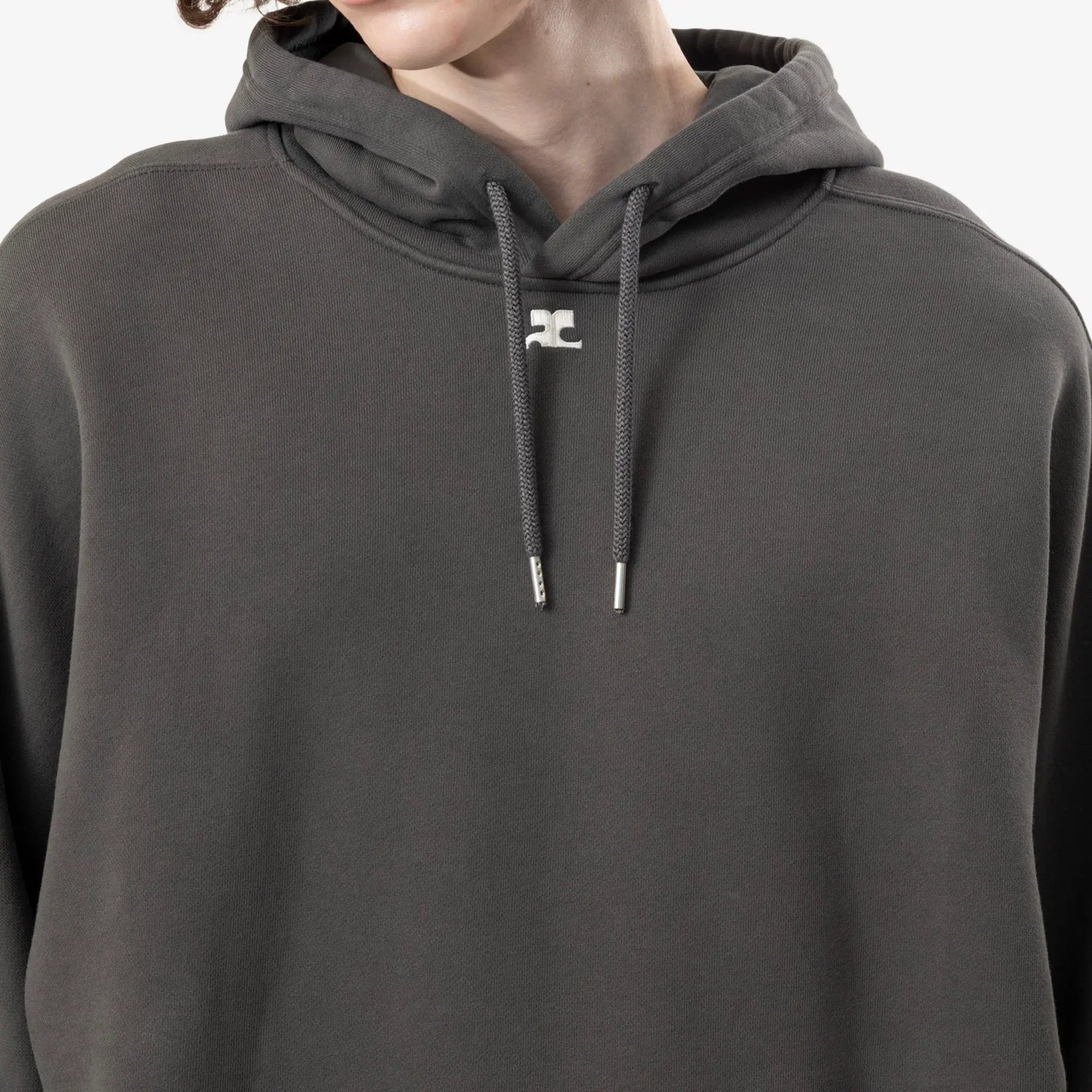 Courreges Oversized Hoody Carbon - 5