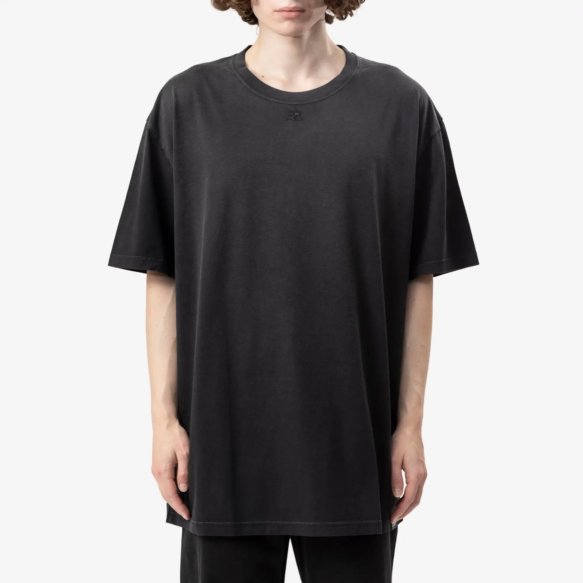 Courreges Oversized Solarized T-Shirt Black - 1