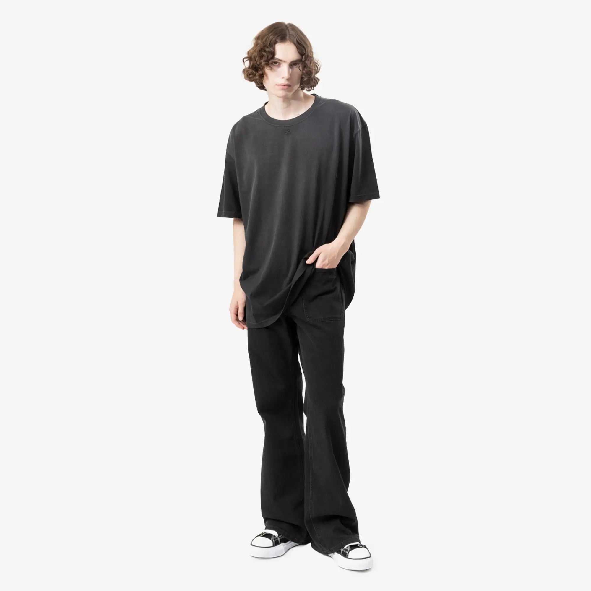 Courreges Oversized Solarized T-Shirt Black - 2