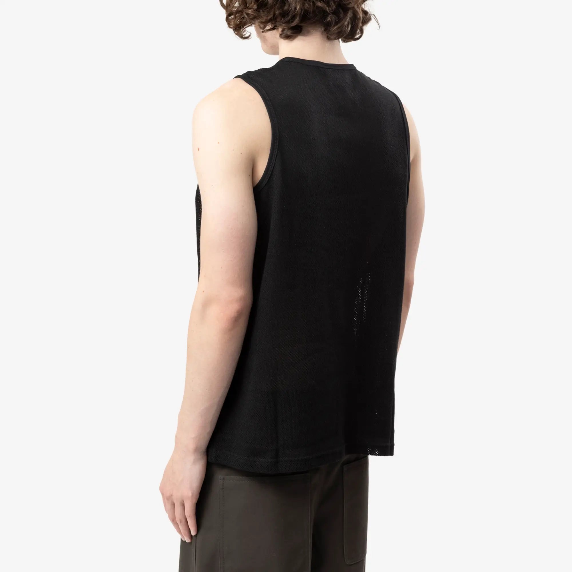 Courreges Printed Mesh Tank Top Black - 4