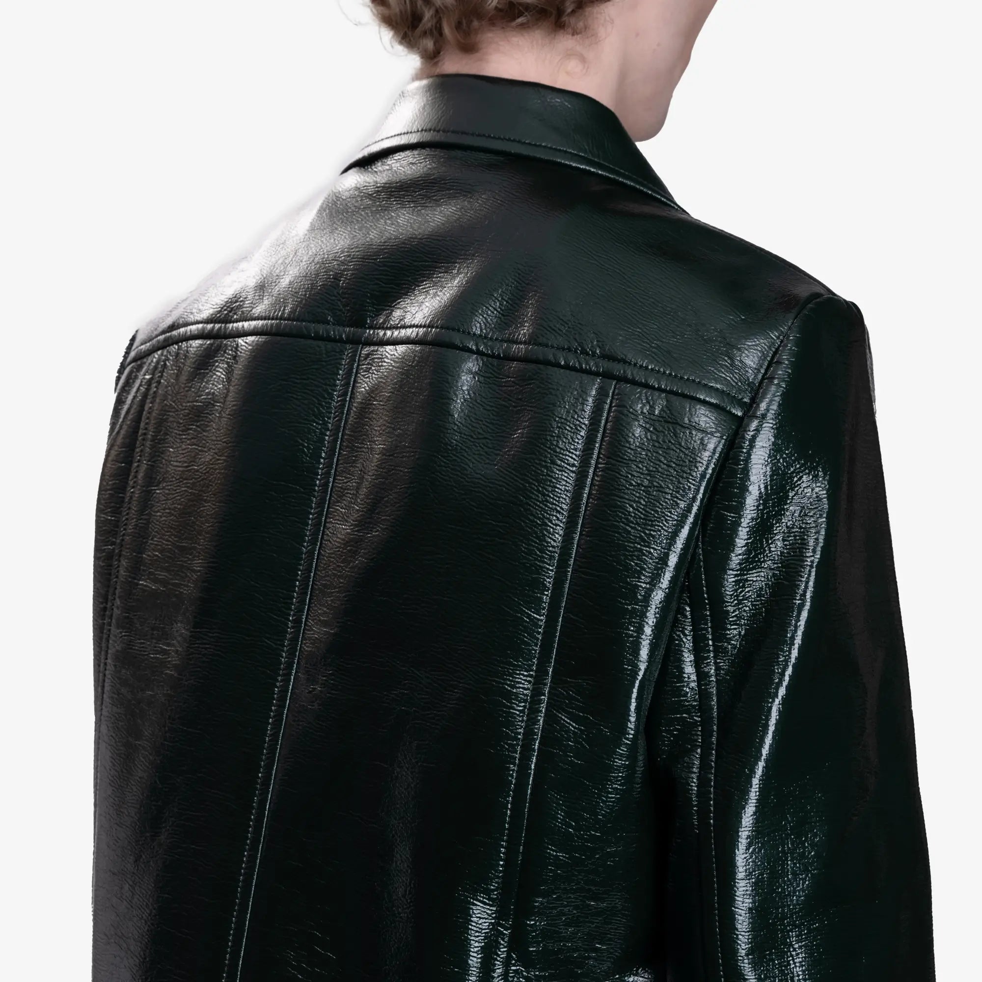 Courreges ReEdition Vinyl Jacket Dark Green - 6