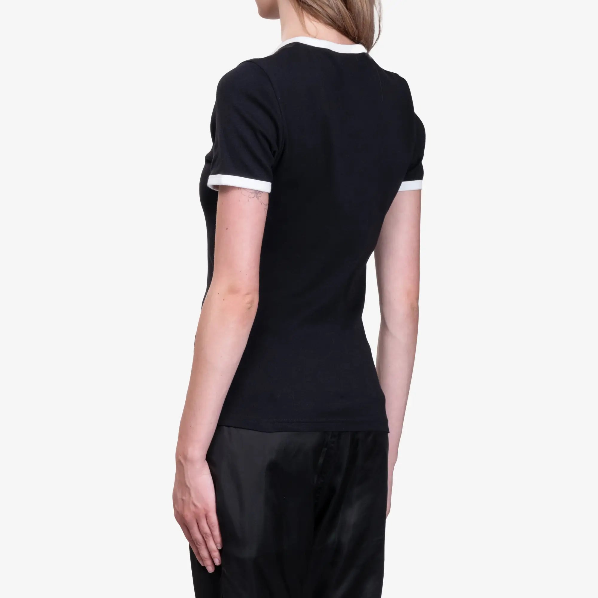 Courreges Signature Contrast T-Shirt Black - 4