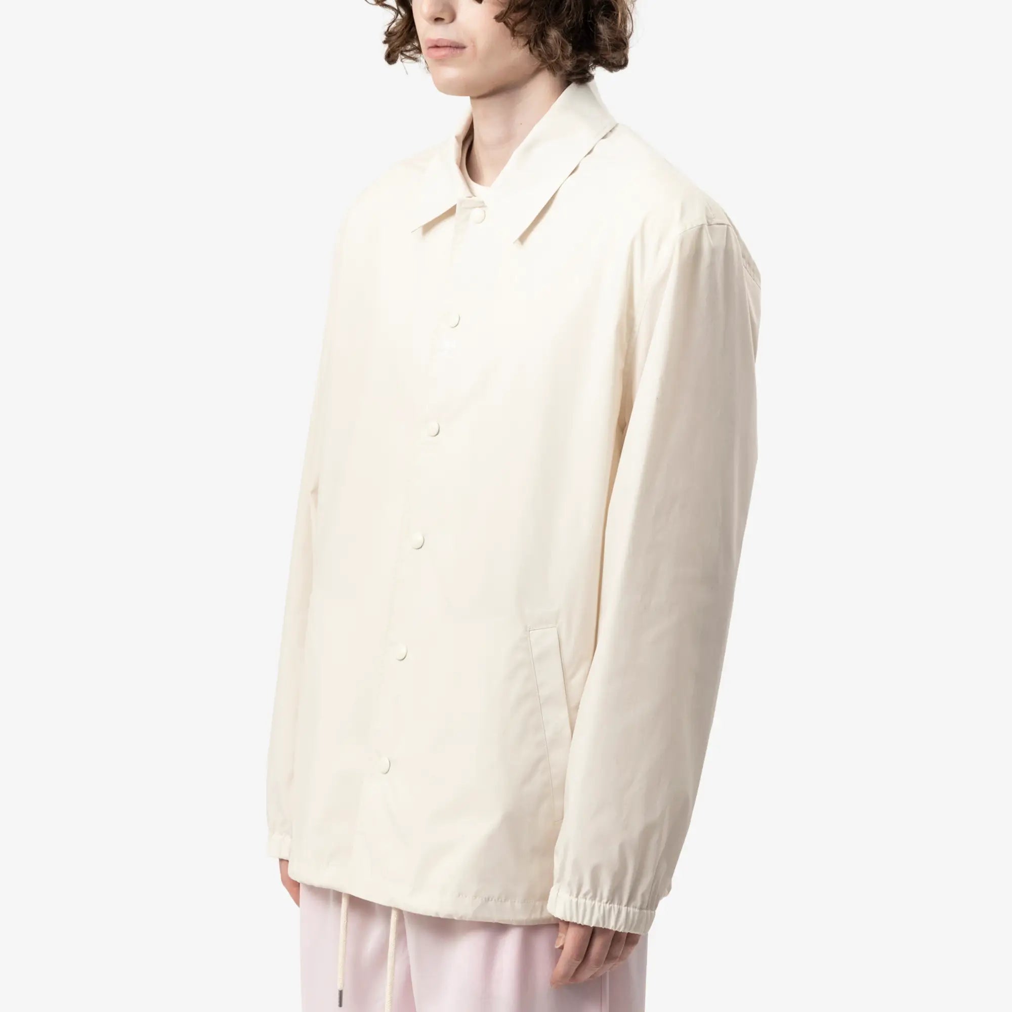 Courreges Signature Logo Coach Jacket Light Bones - 3
