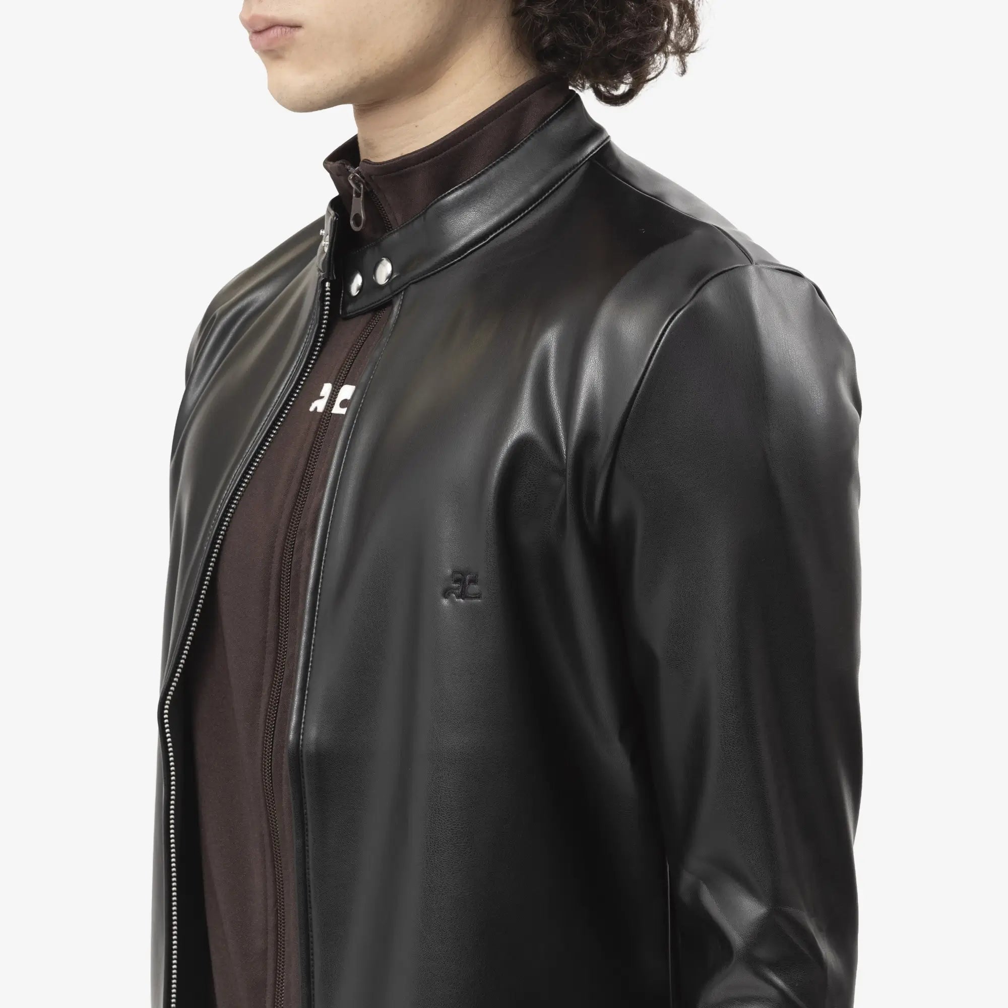 Courreges Zipper Biker Jacket Black - 5