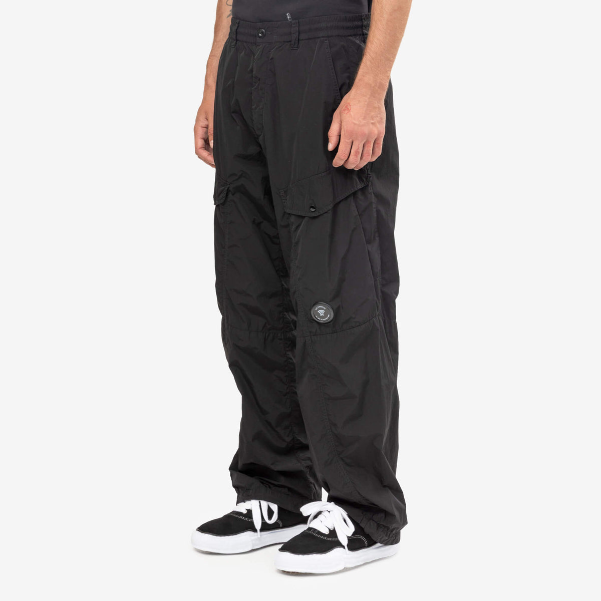 C.P. Company Chrome-R Boxy Seamless Cargo Pants Black-3