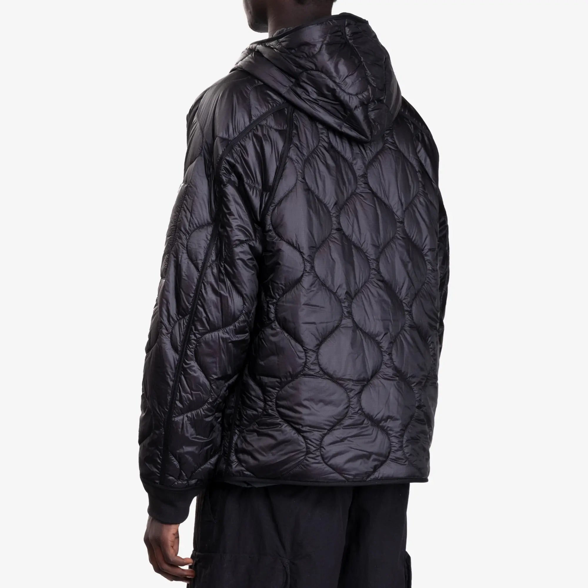 C.P. Company Liner Hooded Padded Jacket Black - 4