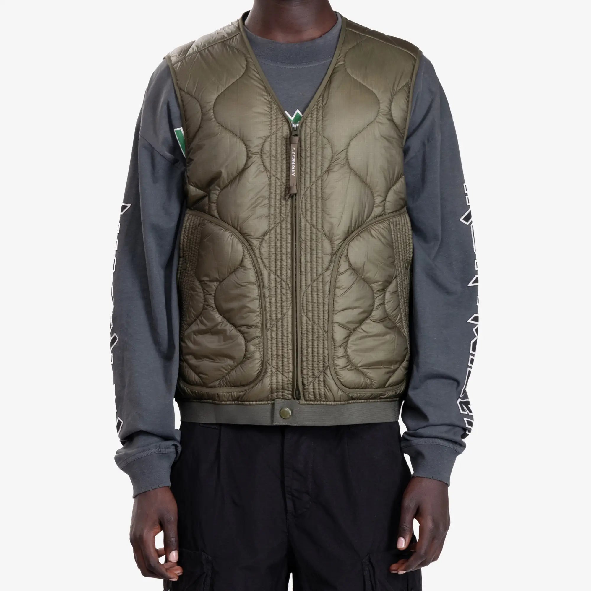 C.P. Company Liner Padded Vest Capers - 1