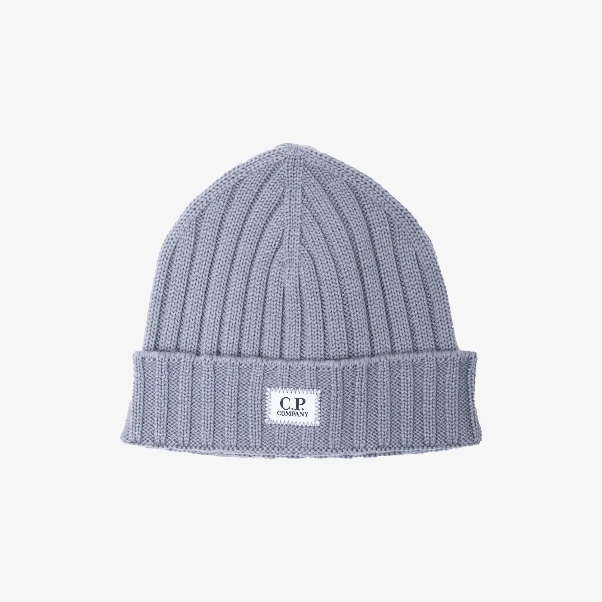 C.P. Company Merino Wool Beanie Griffin Grey - 1