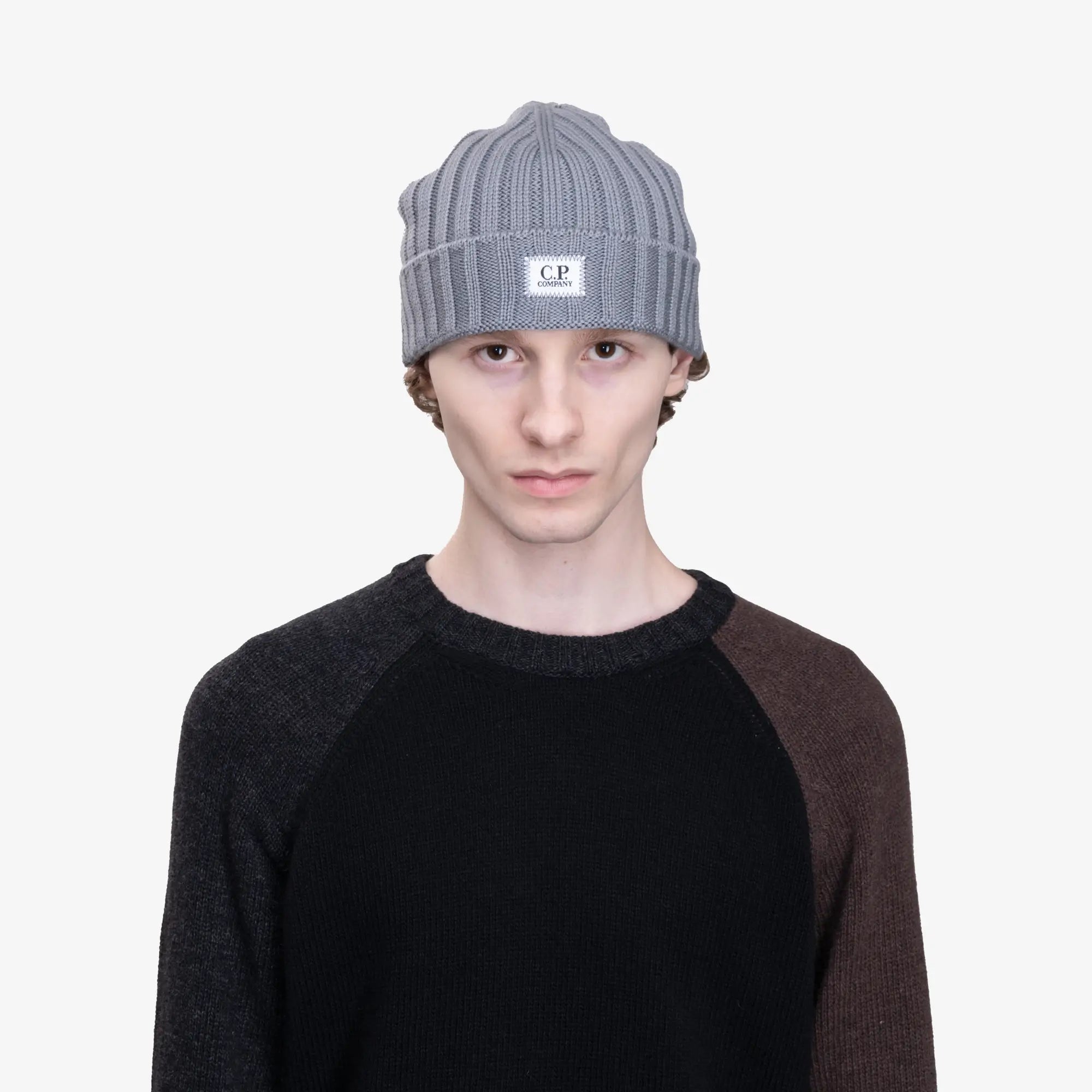 C.P. Company Merino Wool Beanie Griffin Grey - 2