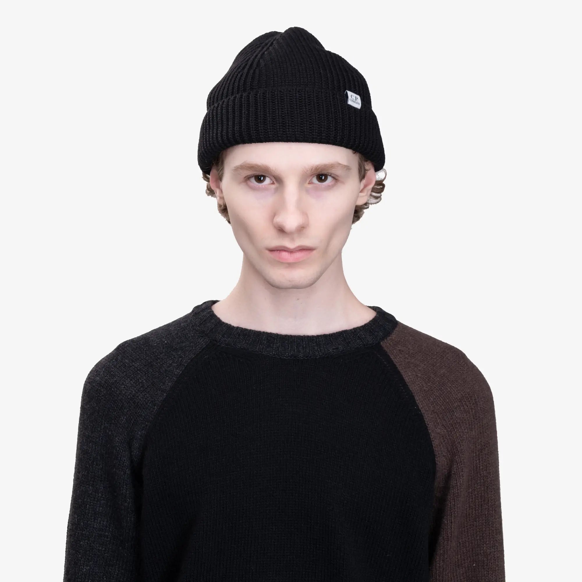 C.P. Company Merino Wool Watch Cap Black - 2