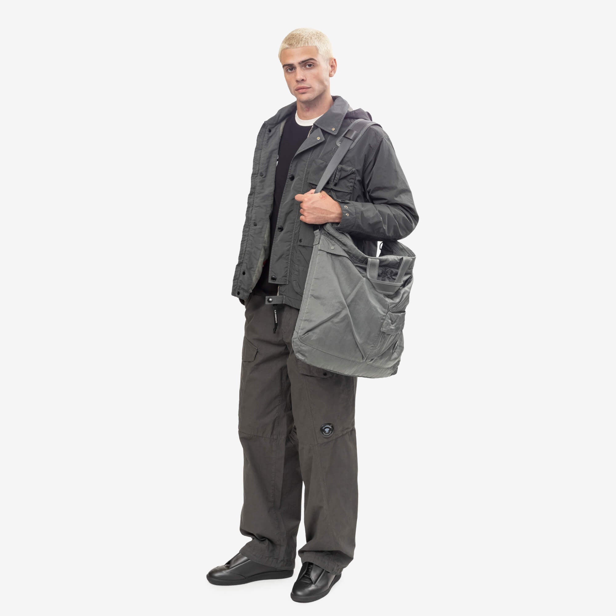 C.P. Company Nylon B Lens Shoulder Bag Castor Gray-2
