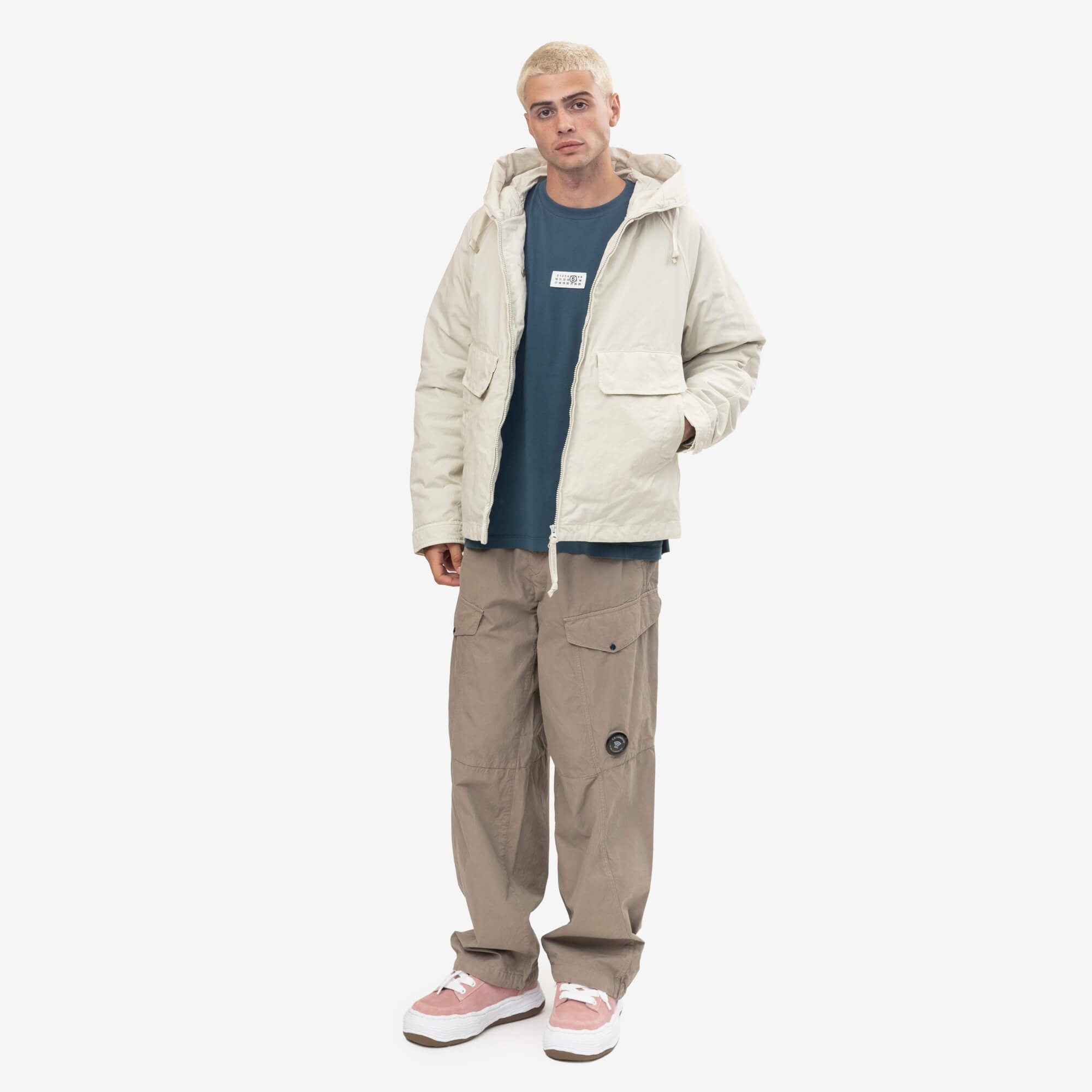 C.P. Company Twill Mixed Explorer Jacket Silver Birch-2