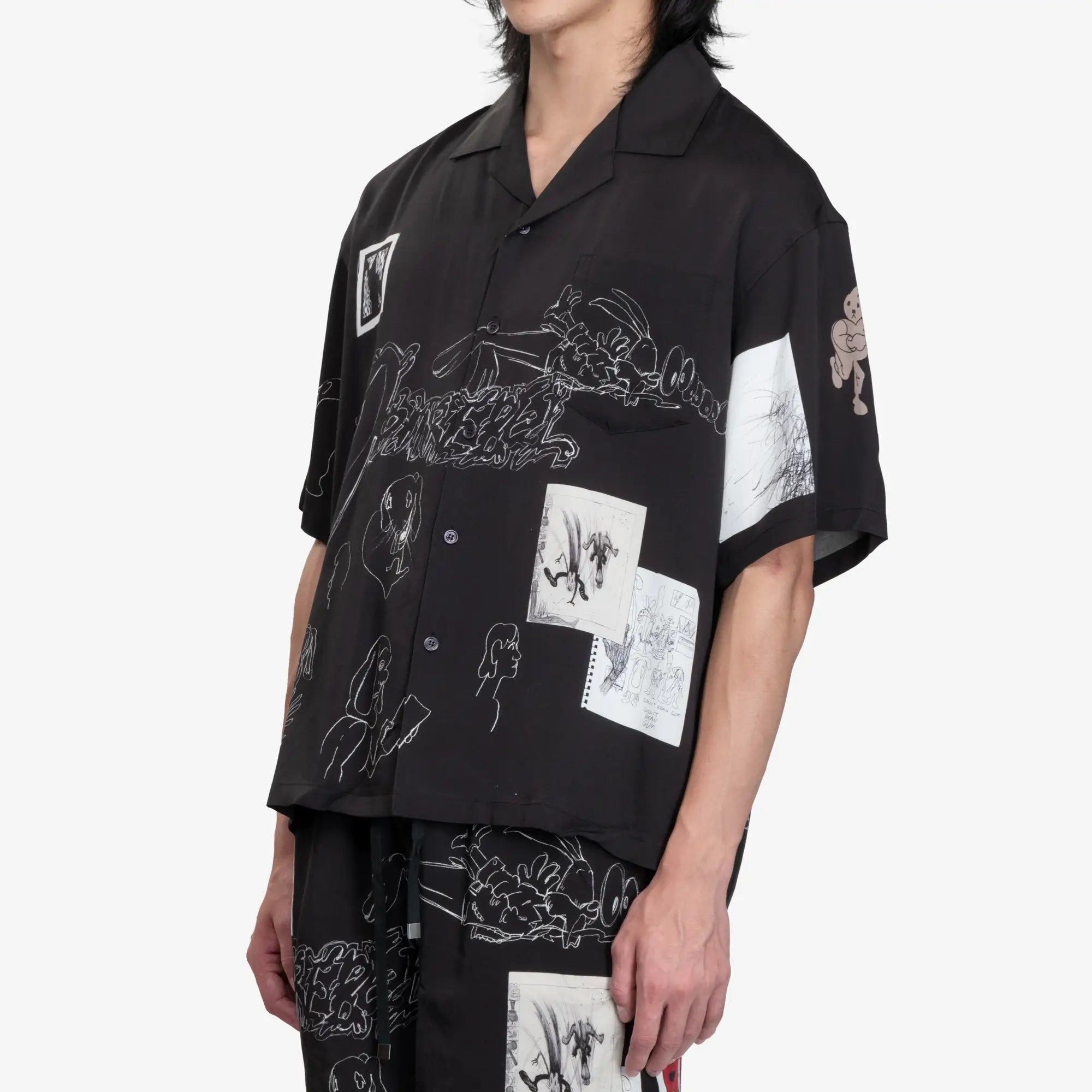 Dom Rebel Assemblage Camp Collar Shirt Black - 3