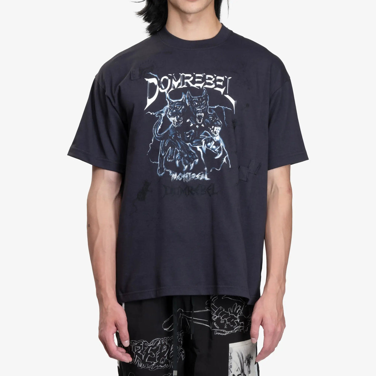 Dom Rebel Attack Tシャツ ヴィンテージ ブラック グラフィック Tシャツ, M オールドブラック