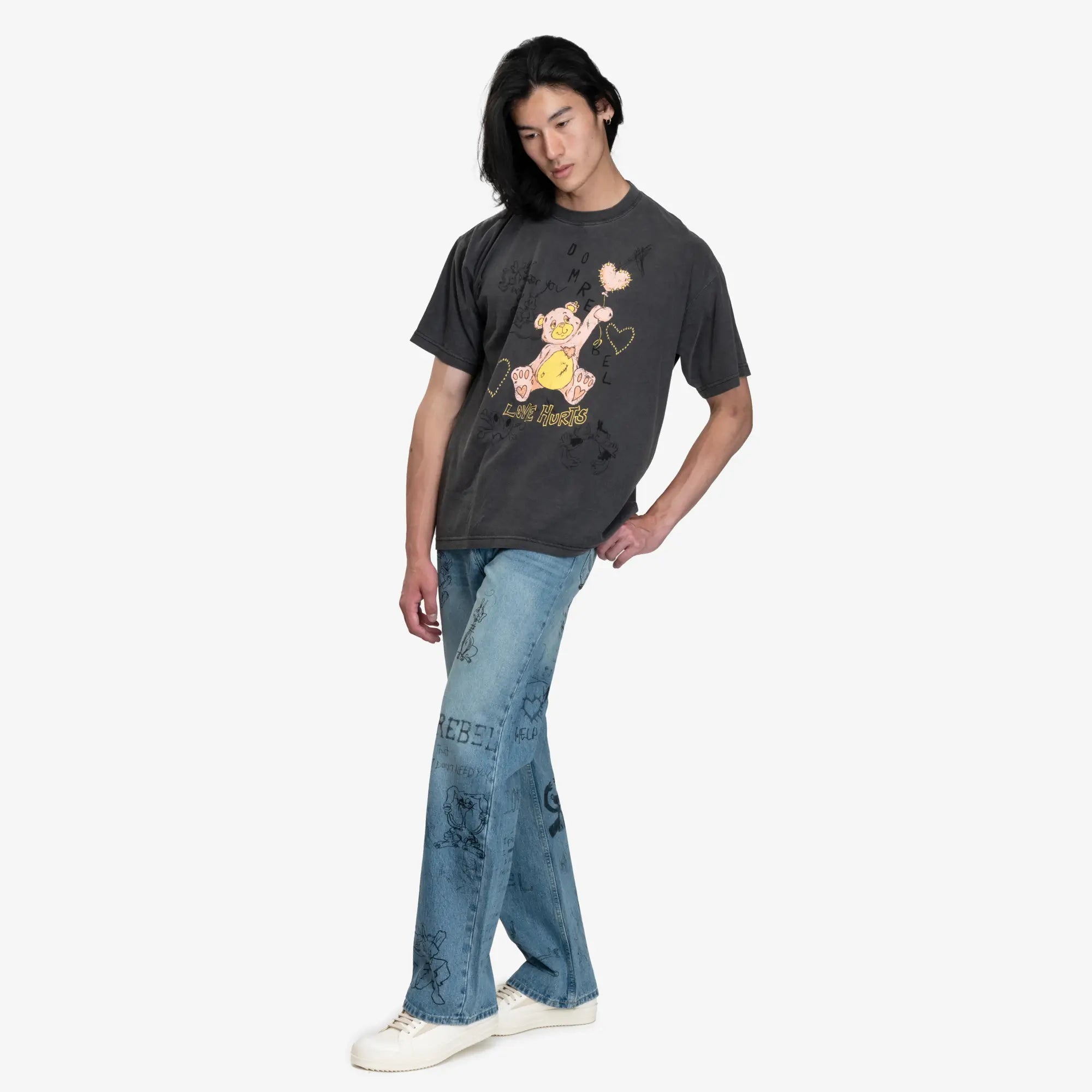 Dom Rebel Balloon T-Shirt Faded Black - 2