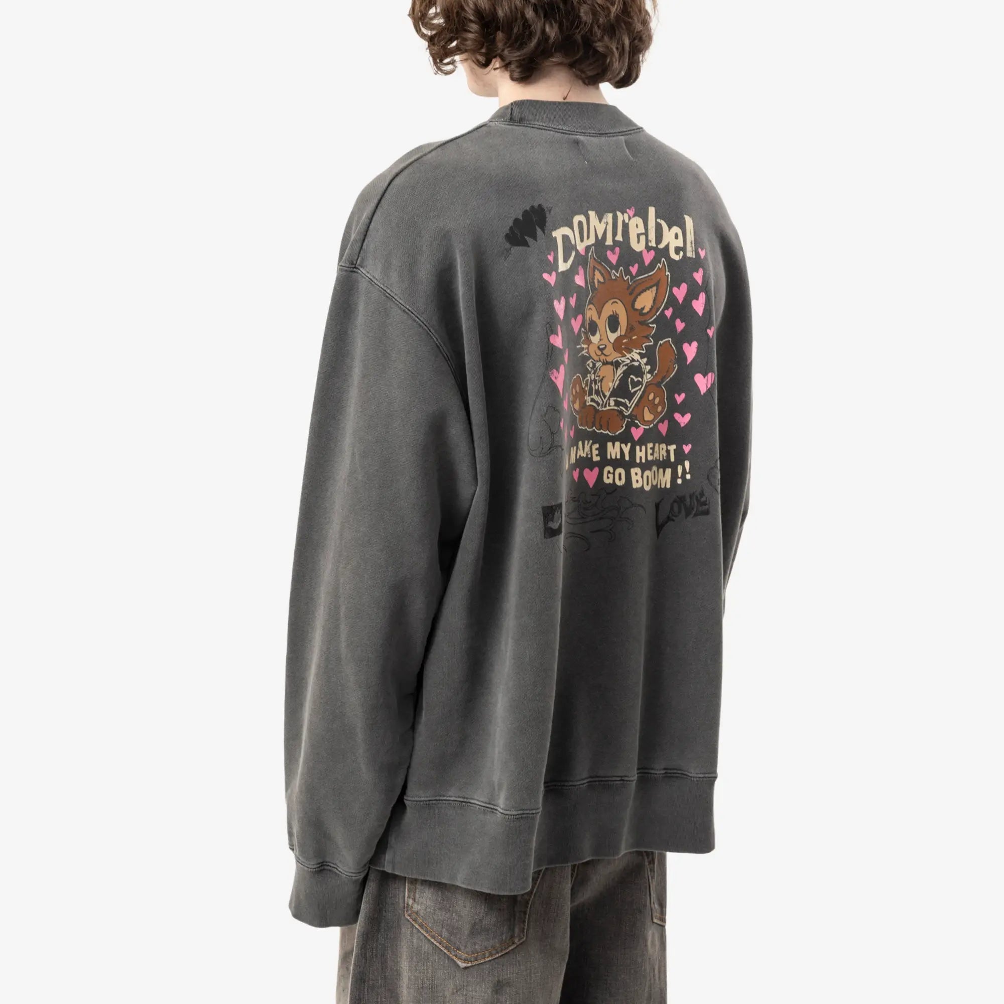 Dom Rebel Boom Crystal Sweatshirt Faded Black - 4