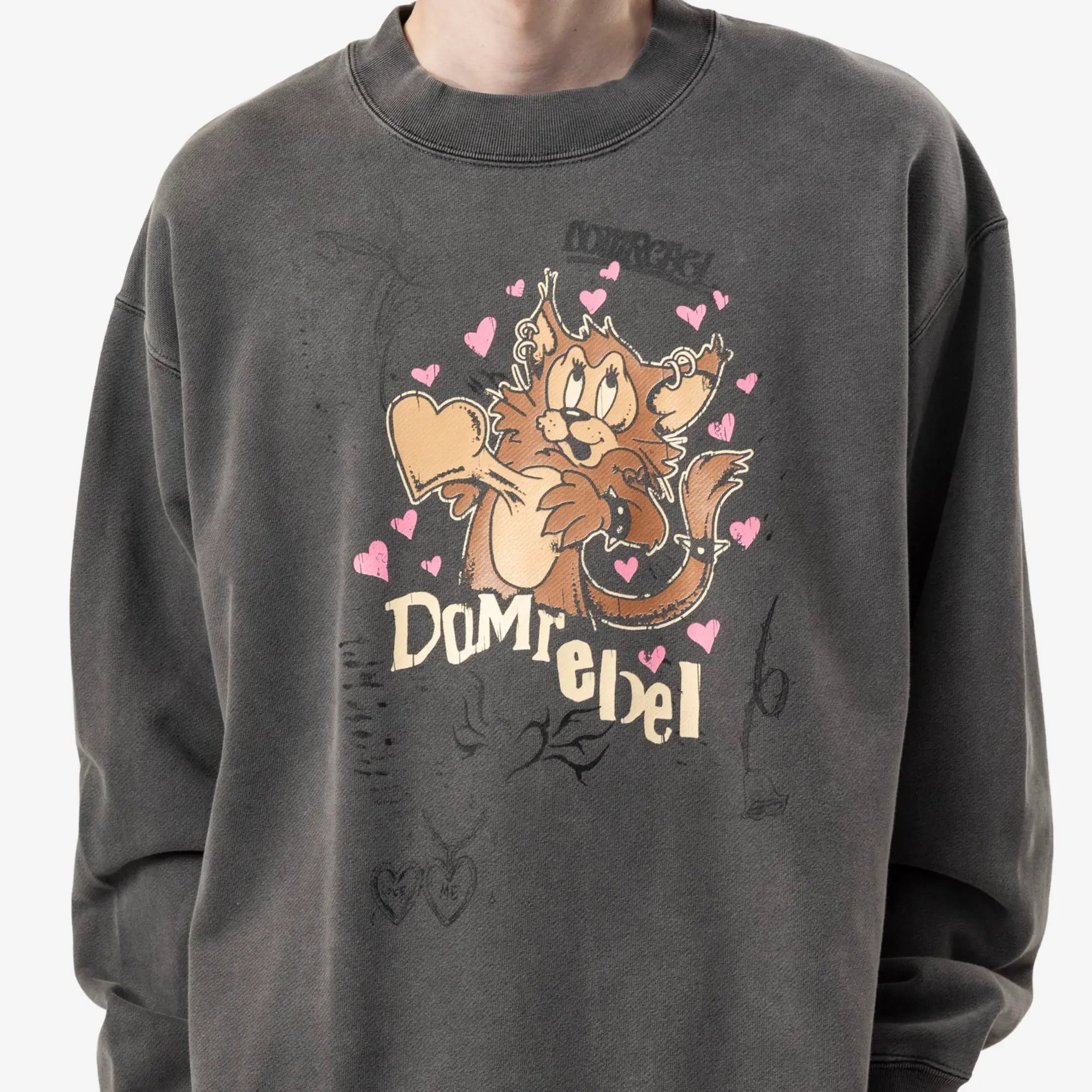 Dom Rebel Boom Sweatshirt Faded Black - 5