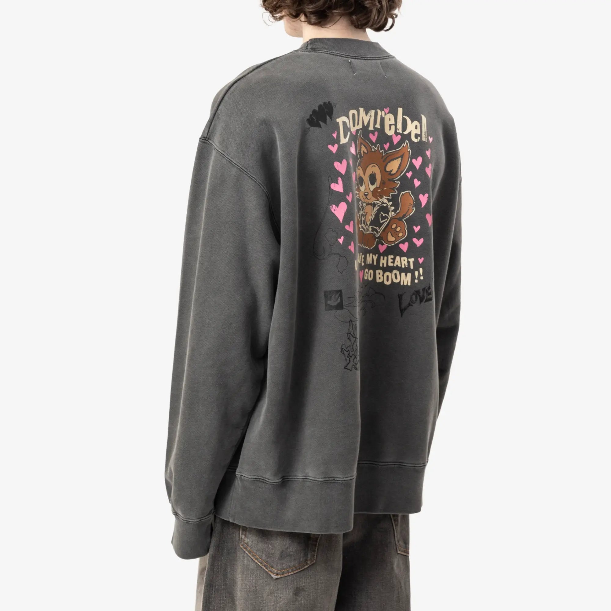 Dom Rebel Boom Sweatshirt Faded Black - 4