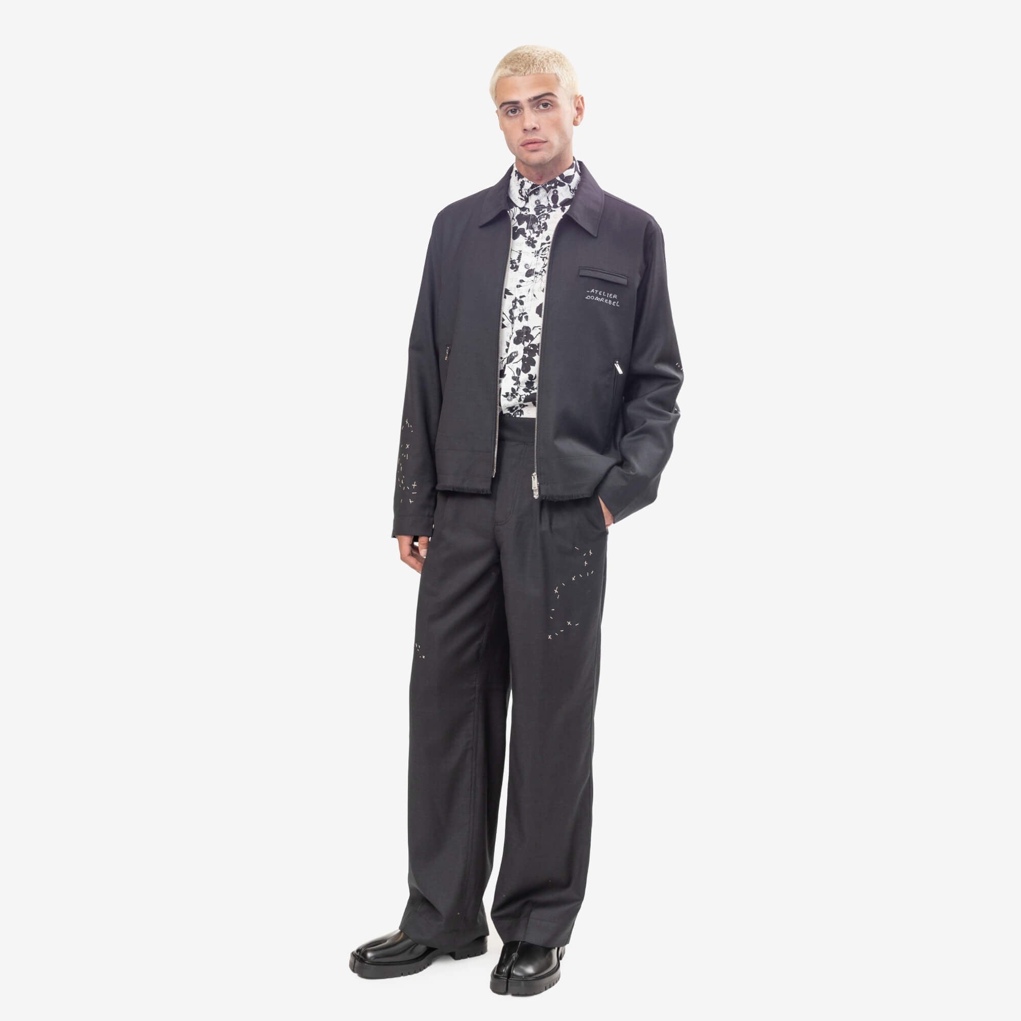 Dom Rebel Bully Wool Suit Trousers Grey-2
