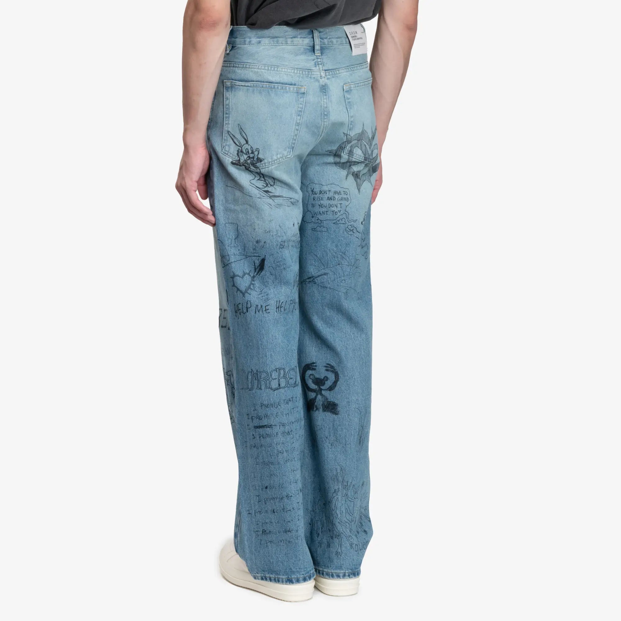 Dom Rebel College Jeans Mid Blue - 4