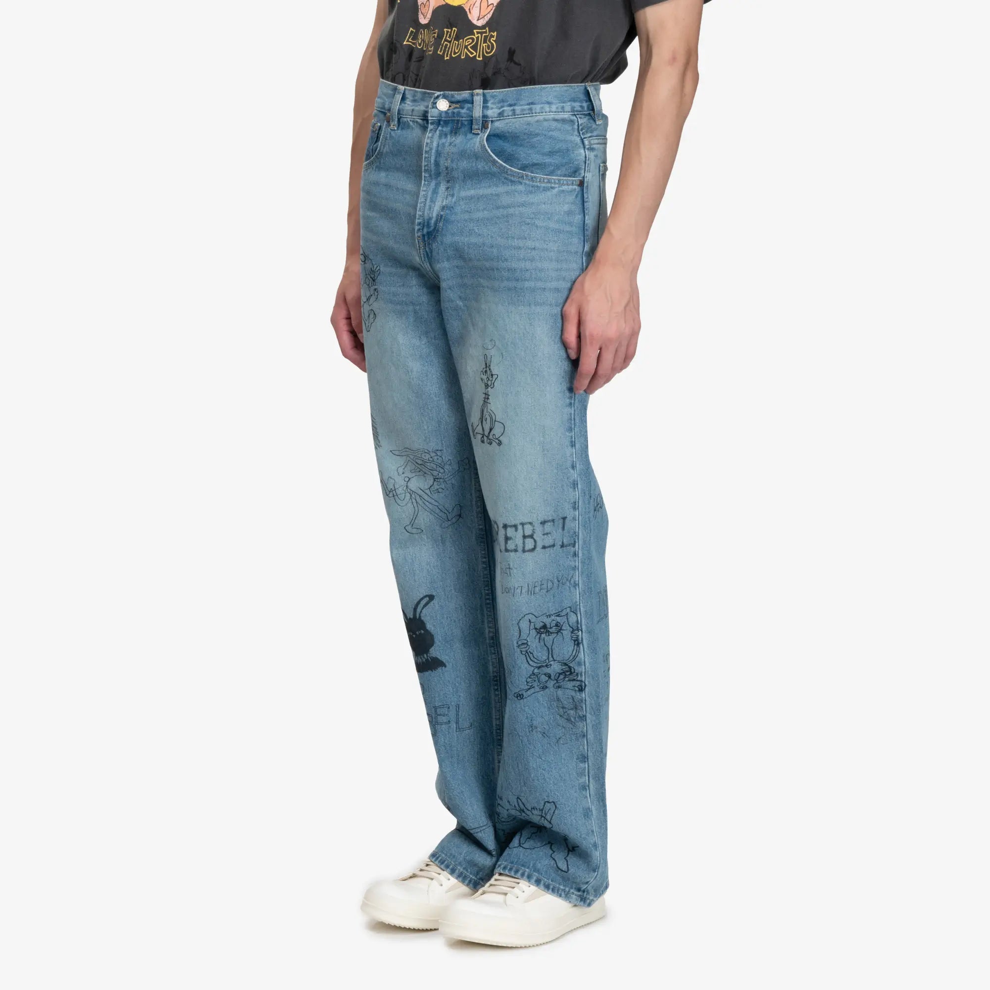Dom Rebel College Jeans Mid Blue - 3