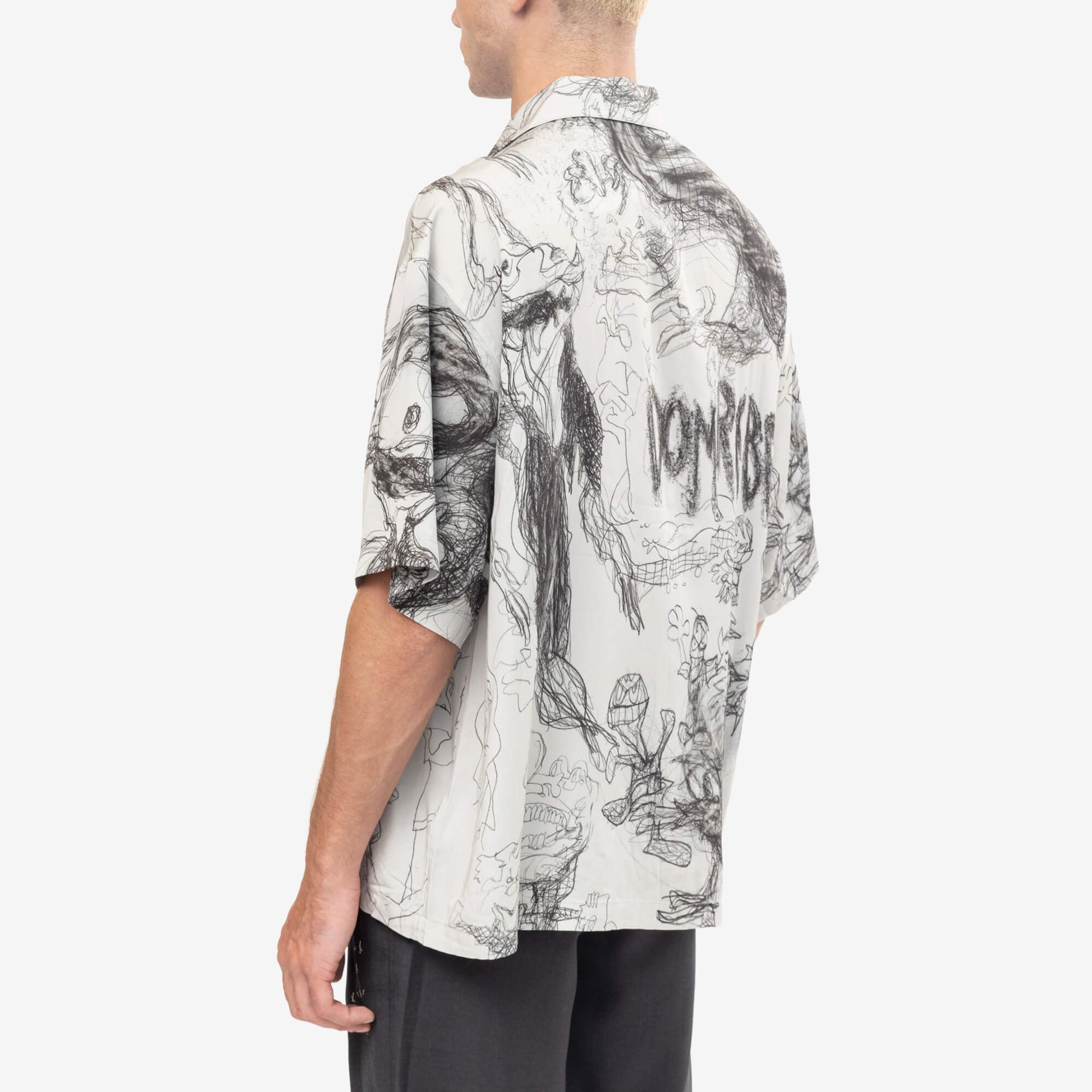 Dom Rebel Drawings Camp Collar Shirt Ivory-4