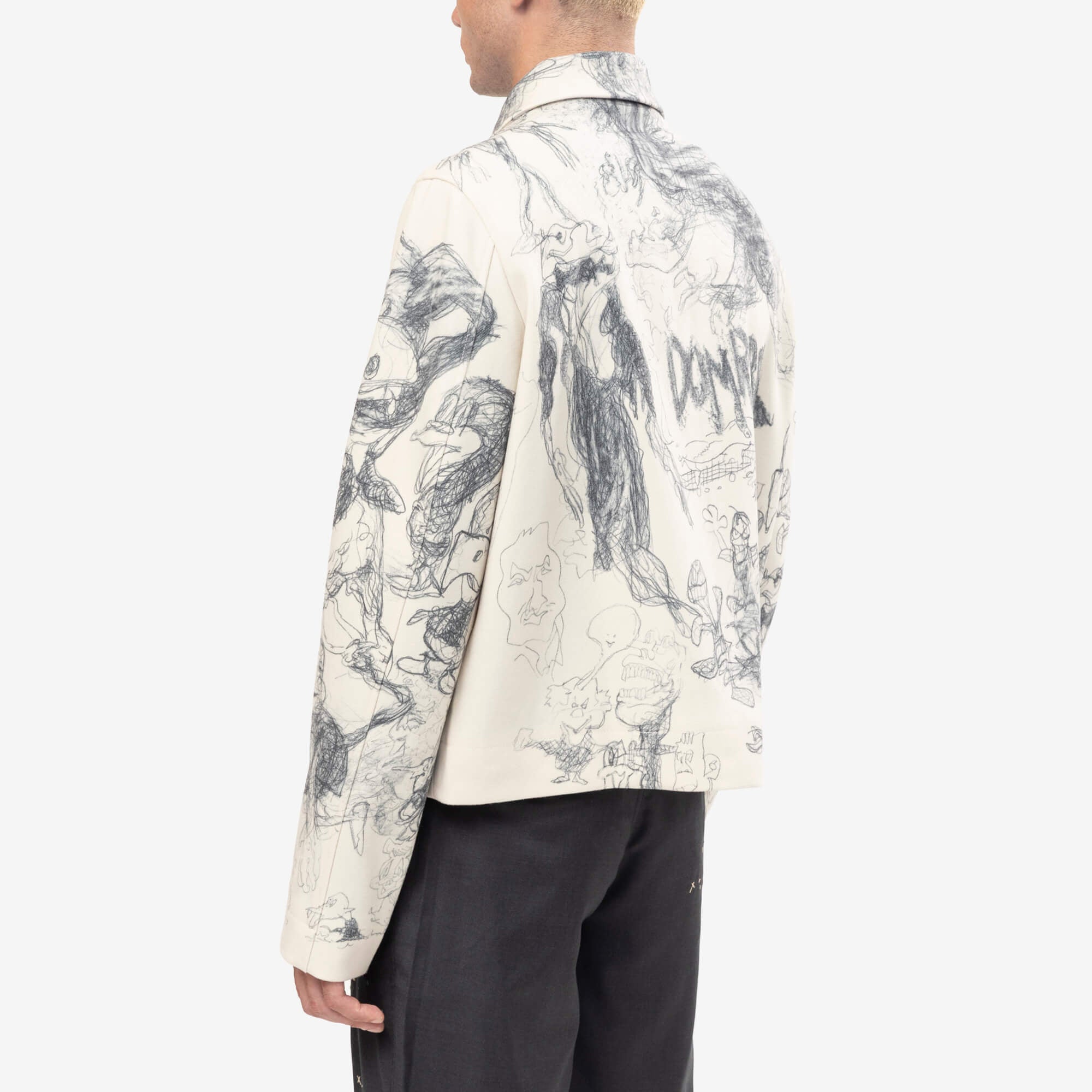 Dom Rebel Drawings Jacket Beige-4