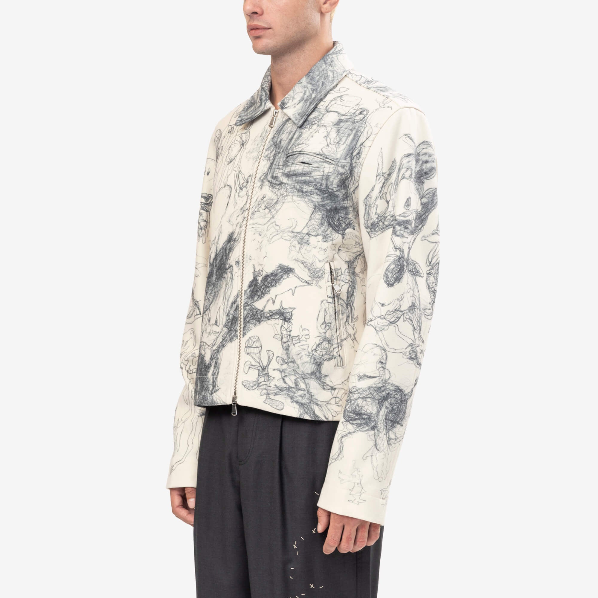 Dom Rebel Drawings Jacket Beige-3