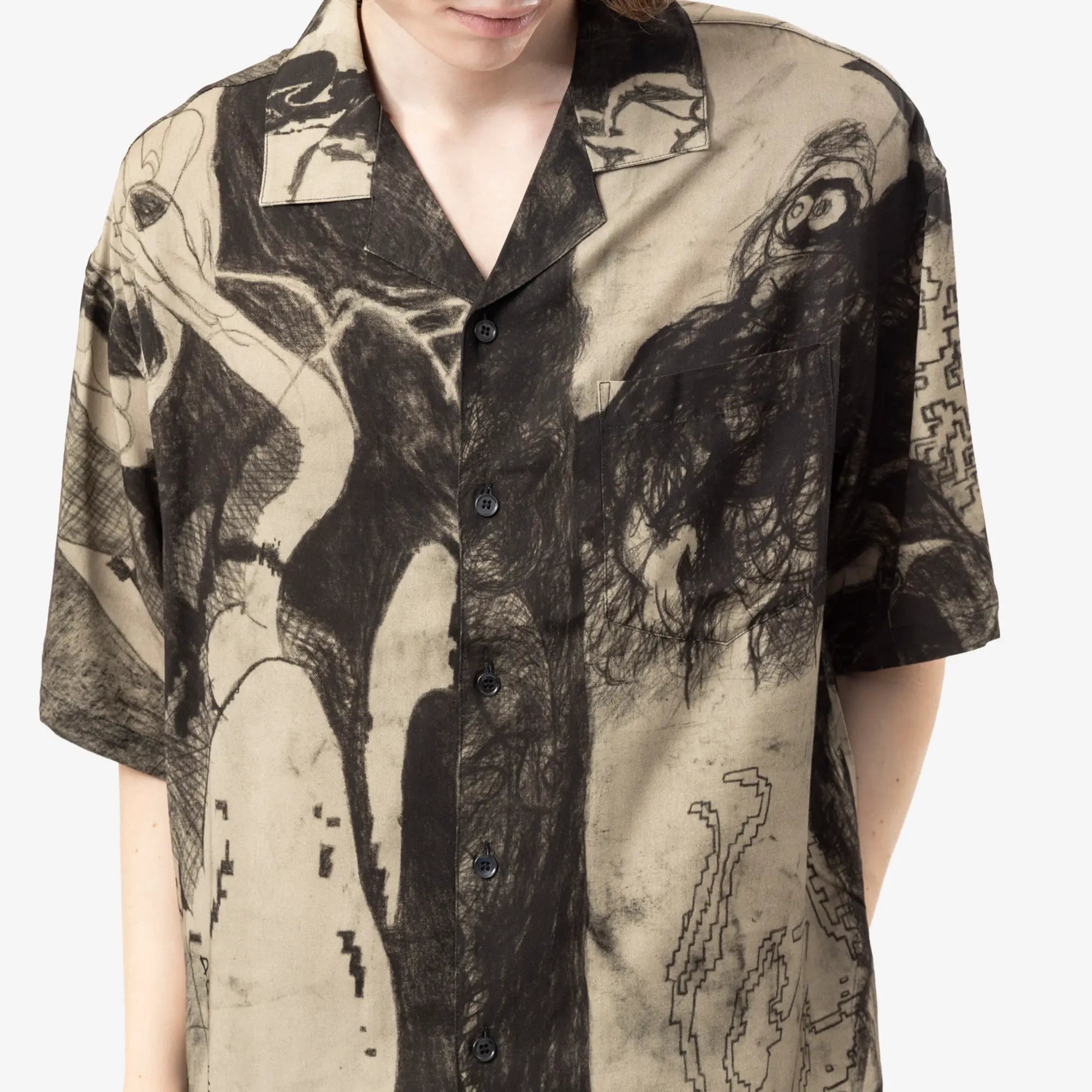 Dom Rebel Extrovert Camp Collar Shirt Beige - 5