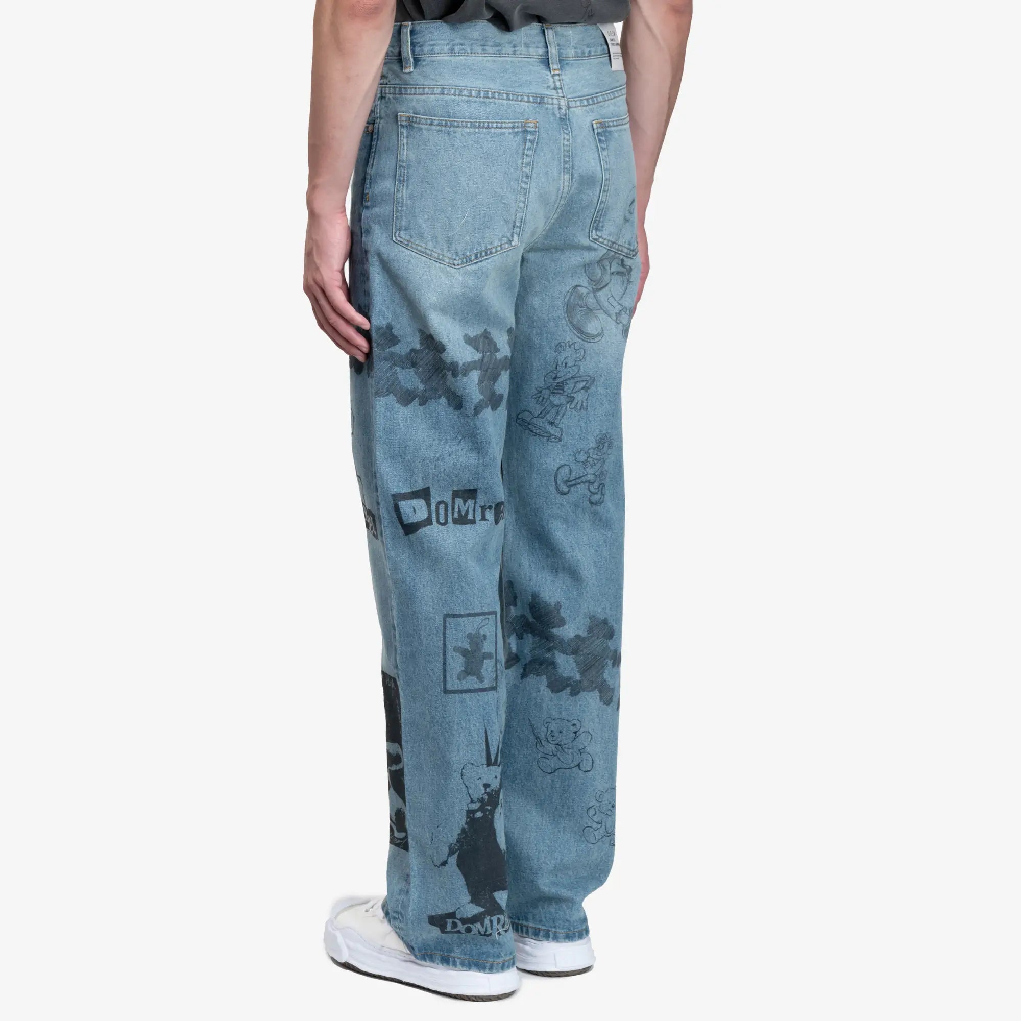 Dom Rebel High Low Jeans Mid Blue - 5