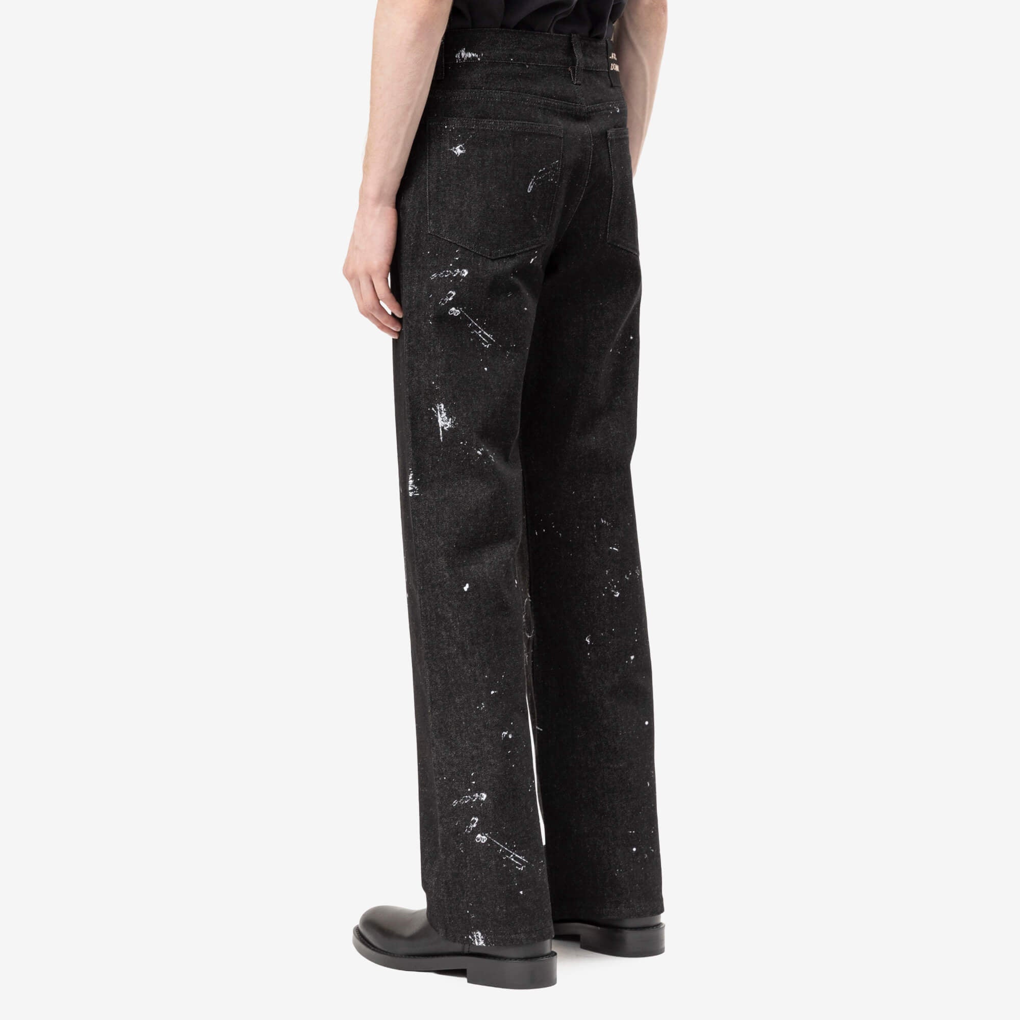 Dom Rebel Jerk Bootcut Jeans Painted Black-4