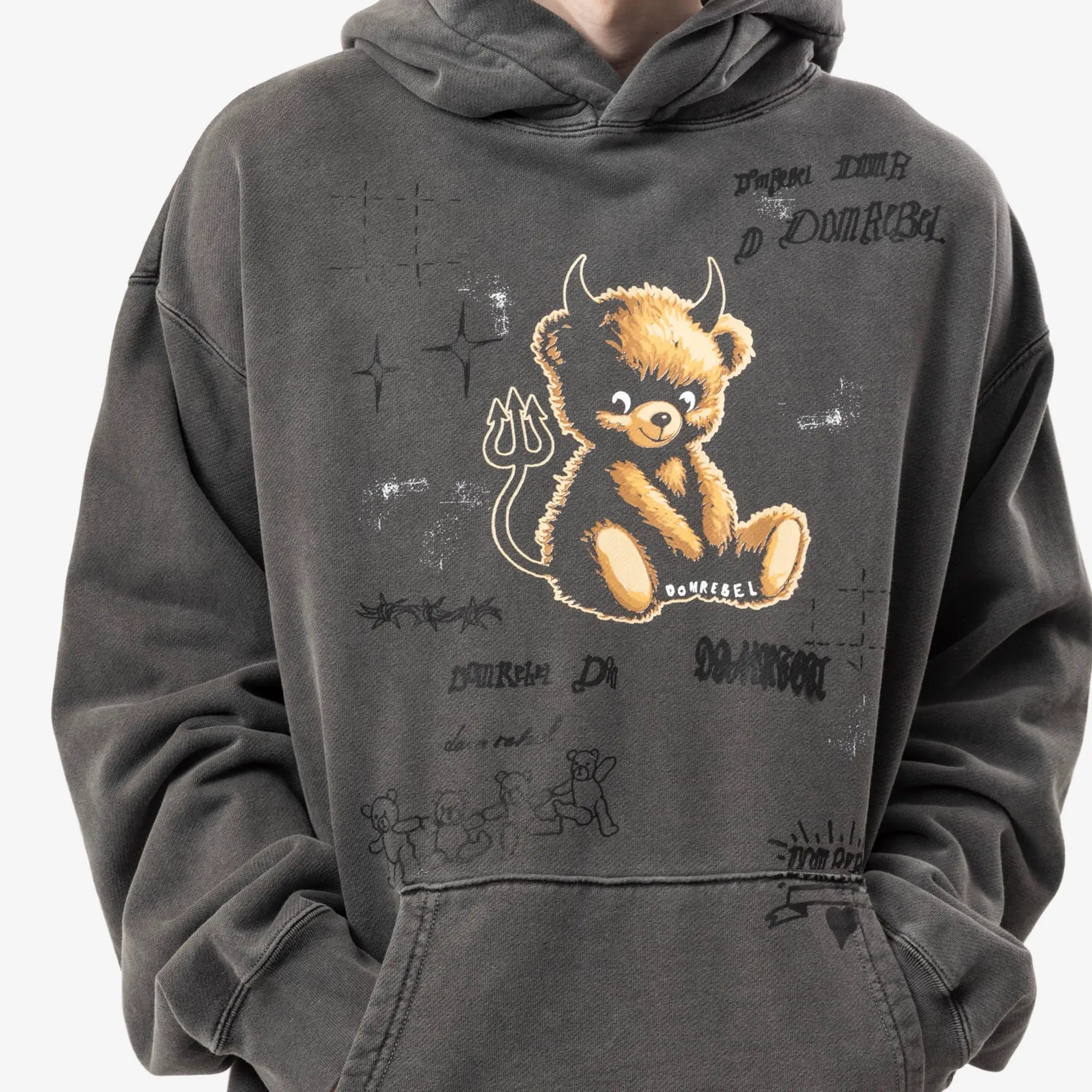 Dom Rebel Lil Dev Hoody Faded Black - 5