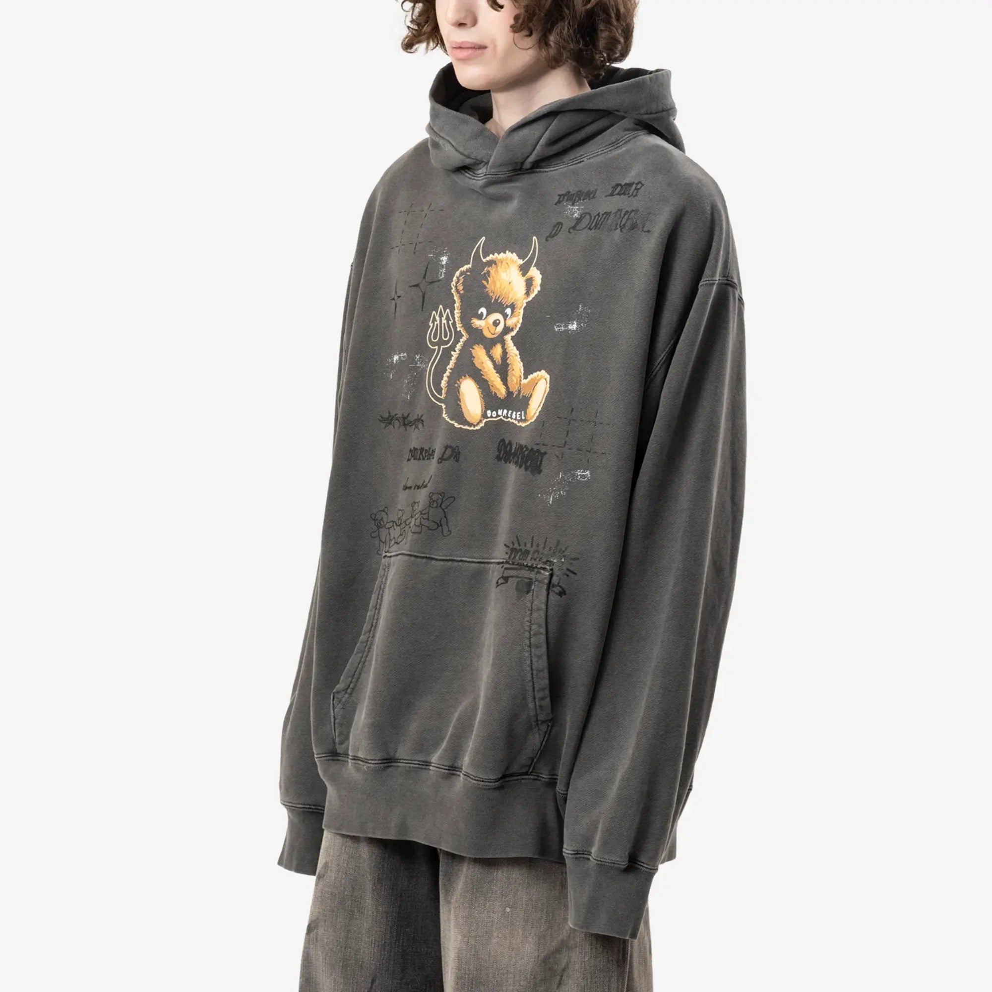 Dom Rebel Lil Dev Hoody Faded Black - 3
